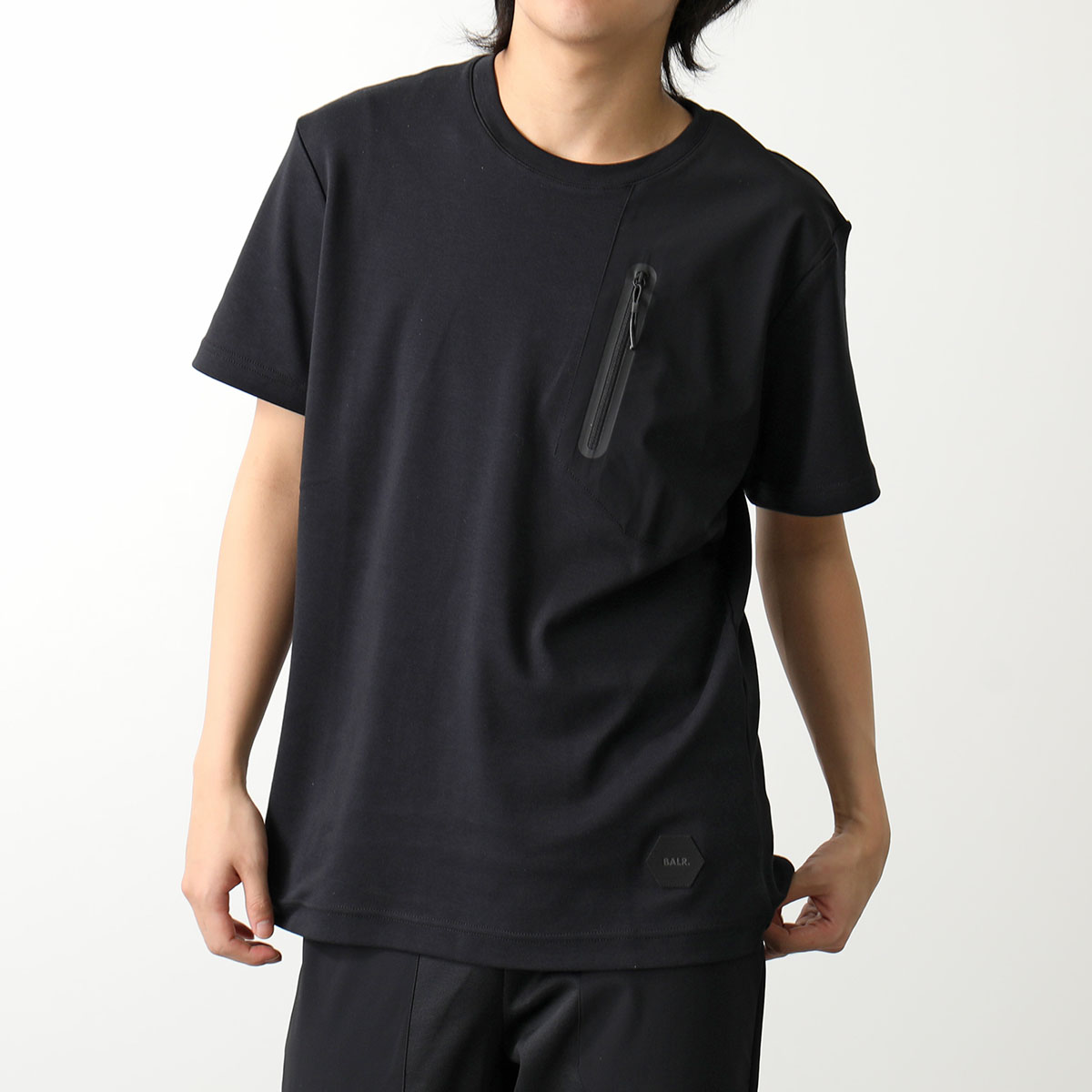 BALR. ボーラー Tシャツ Q+Regular Fit T-Shirt B1112.1232 メンズ 半袖 クルーネック コットン カットソー 胸ポケット ロゴ カラー2色