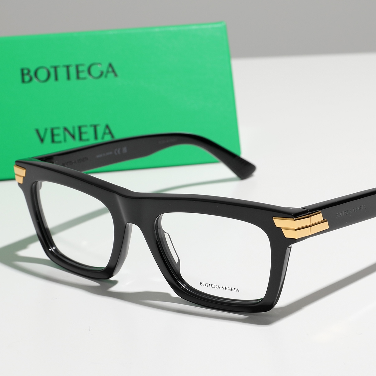 【返品保証対象】BOTTEGA VENETA ボッテガヴェネタ メガネ BV1059O メンズ スクエア型 伊達メガネ 眼鏡 めがね 黒縁メガネ アイウェア 001/BLACK-BLACK-T
