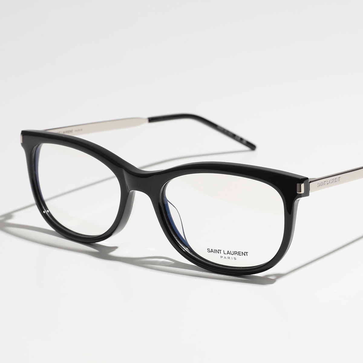 SAINT LAURENT サンローラン メガネ SL 513 レディース ウェリントン型 伊達メガネ 眼鏡 めがね 黒縁メガネ ロゴ アイウェア 001｜s-musee｜02