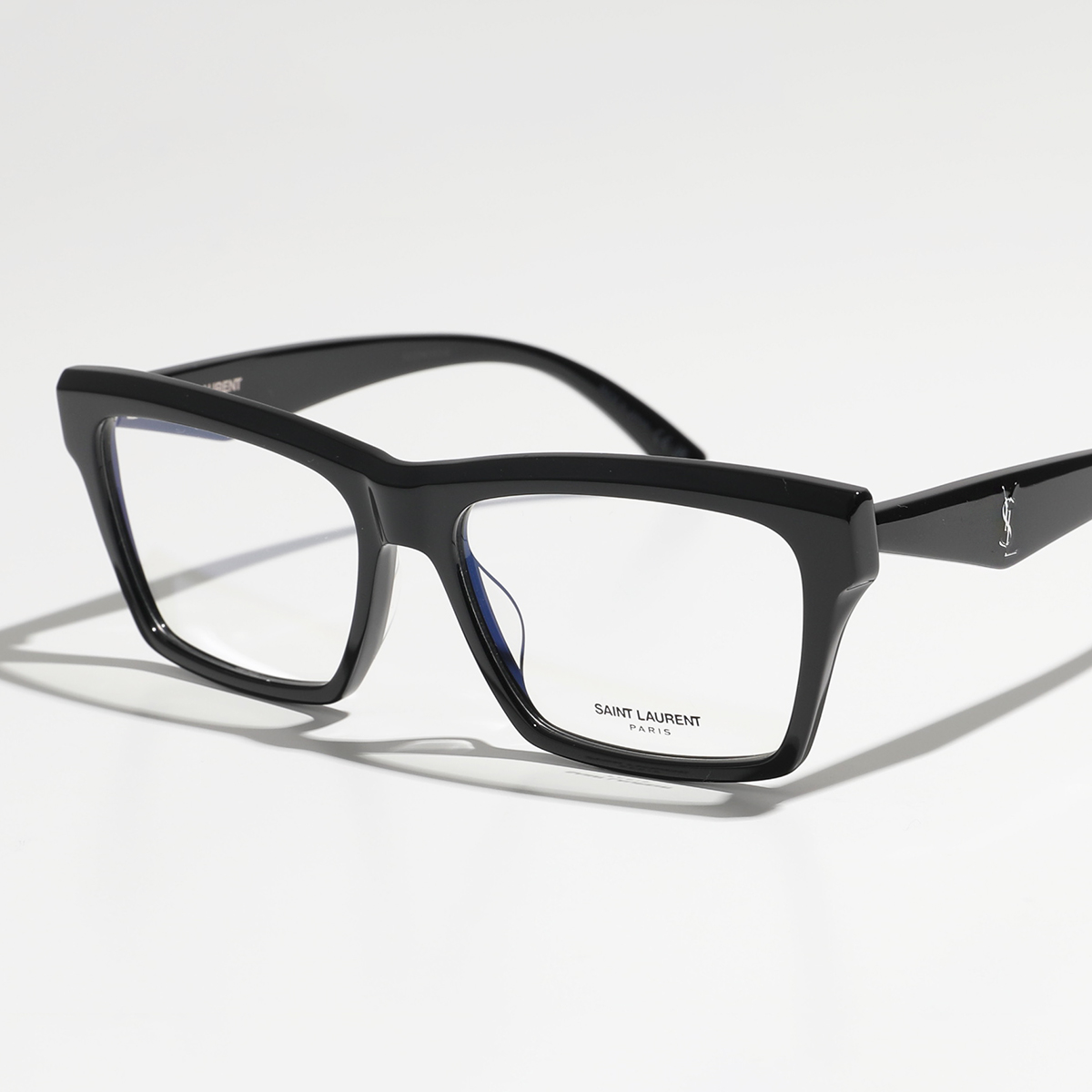 SAINT LAURENT サンローラン メガネ SL M104 OPT メンズ スクエア型 伊達メガネ 眼鏡 めがね 黒縁メガネ カサンドラロゴ アイウェア 002｜s-musee｜02