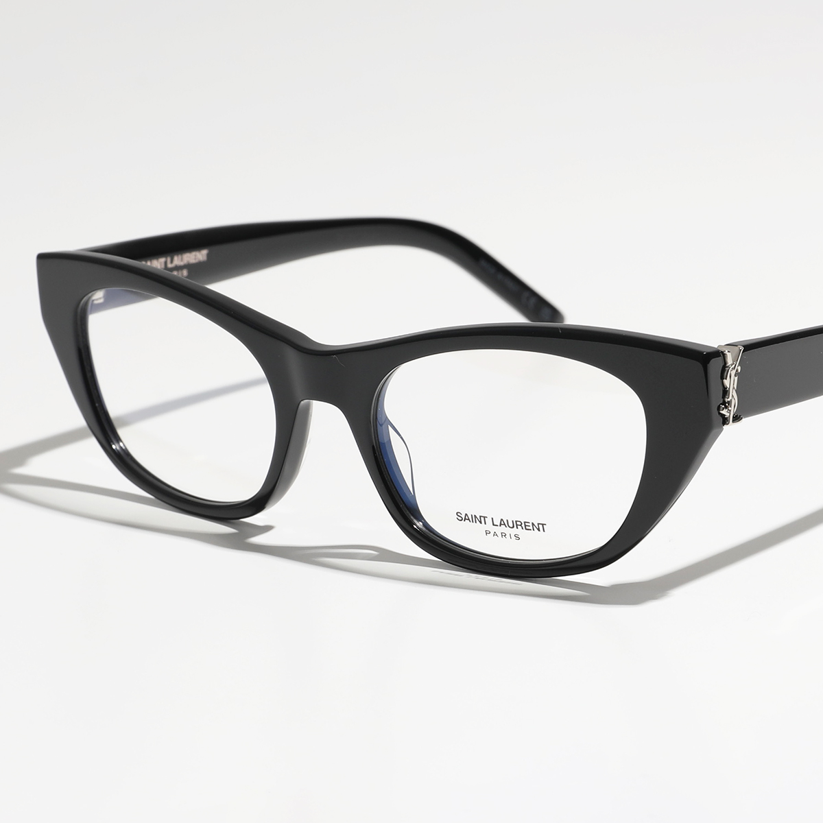 【返品保証対象】SAINT LAURENT サンローラン メガネ SL M80 レディース フォックス型 伊達メガネ 眼鏡 めがね 黒縁メガネ カサンドラロゴ アイウェア 001
