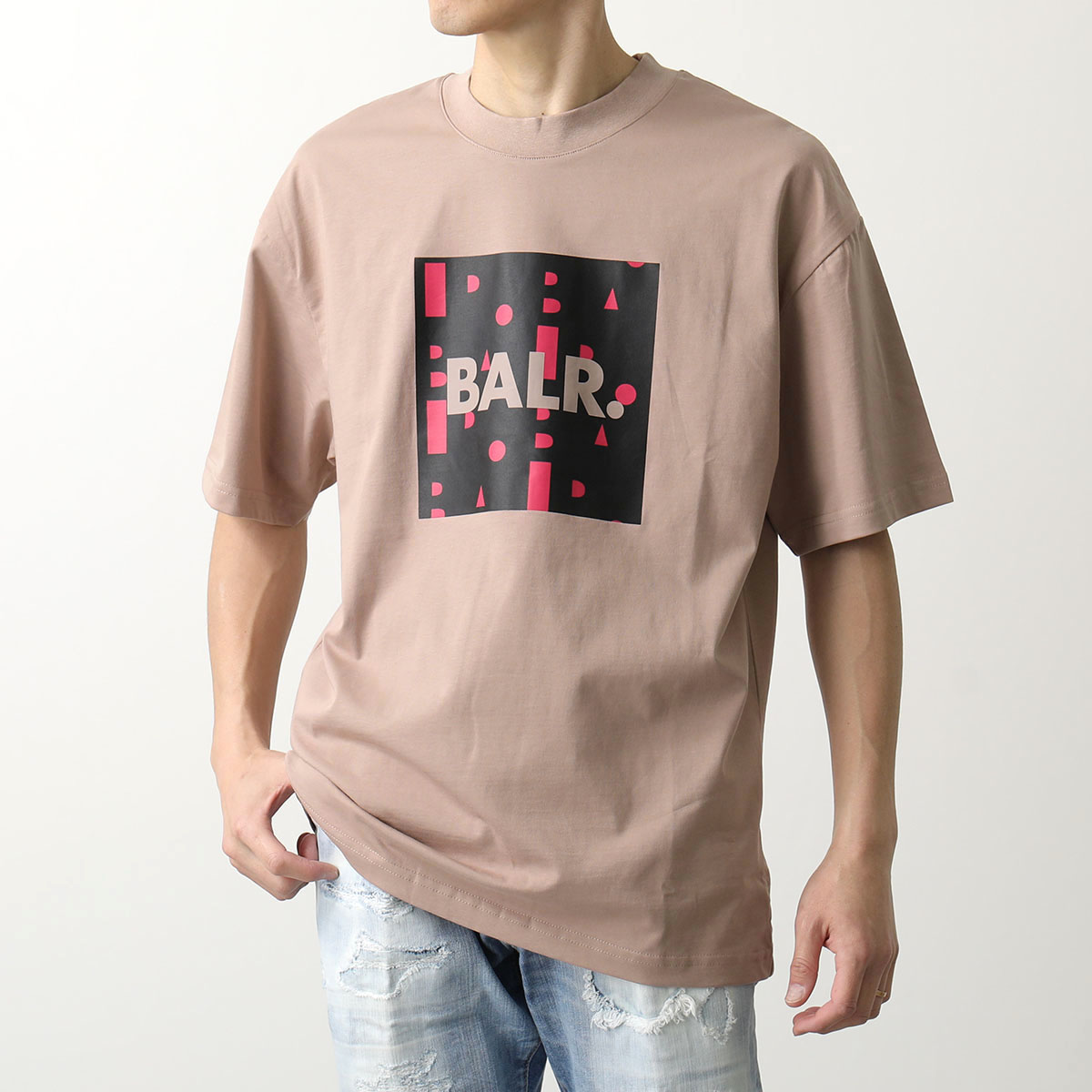BALR. ボーラー Tシャツ BALR. Repeat Box Fit T-Shirt B1112.1245 メンズ 半袖 クルーネック カットソー コットン ロゴ カラー2色｜s-musee｜03