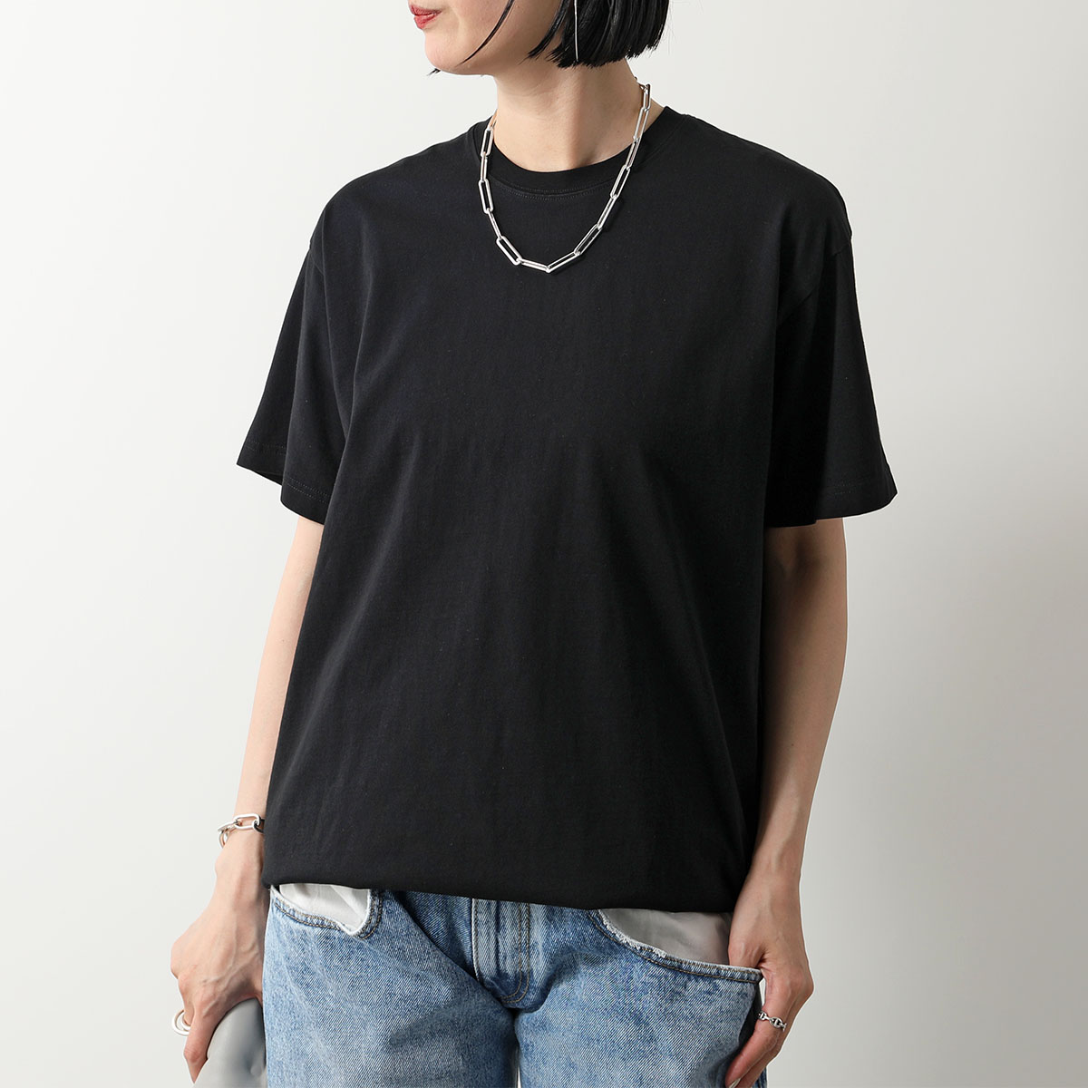 Toteme トーテム Tシャツ STRAIGHT COTTON TEE 232 5043 786 レディース 半袖 クルーネック コットン  カットソー カラー2色