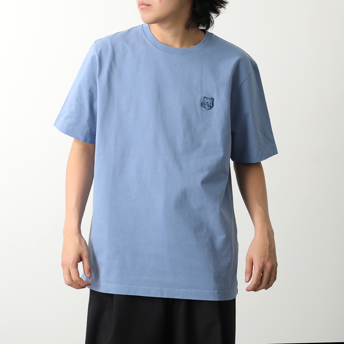 MAISON KITSUNE Tシャツ MM00127KJ0118 メンズ フォックス刺繍パッチ コ...