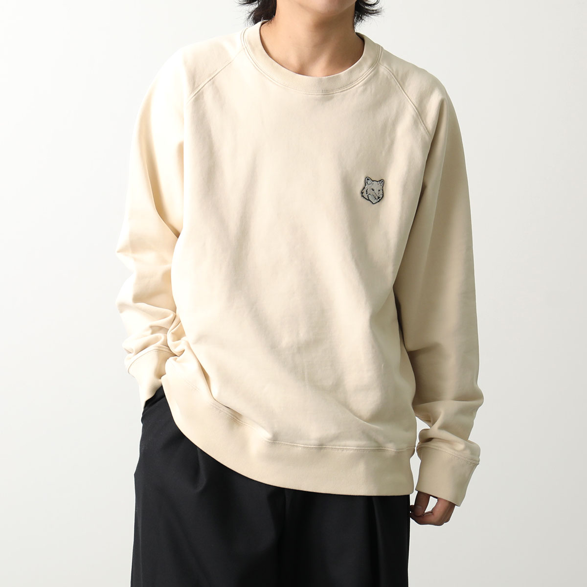 新品】MAISON Kitsuné メゾンキツネ スウェット L ベージュ ...