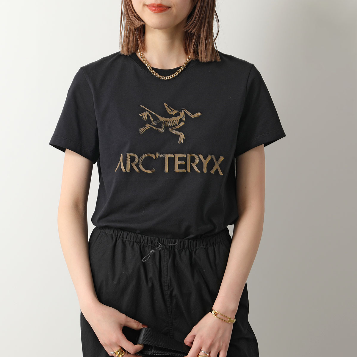 ARCTERYX アークテリクス Tシャツ Arc'Word Cotton T-Shirt SS X000008135 レディース コットン 半袖  クルーネック ロゴ カラー2色