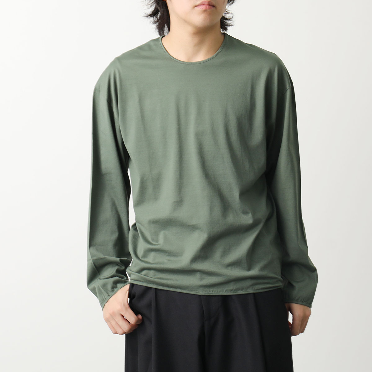 Lemaire ルメール Tシャツ LS RELAXED TEE TO1182 LJ1018 メンズ 長袖 カットソー クルーネック コットン カラー2色｜s-musee｜03