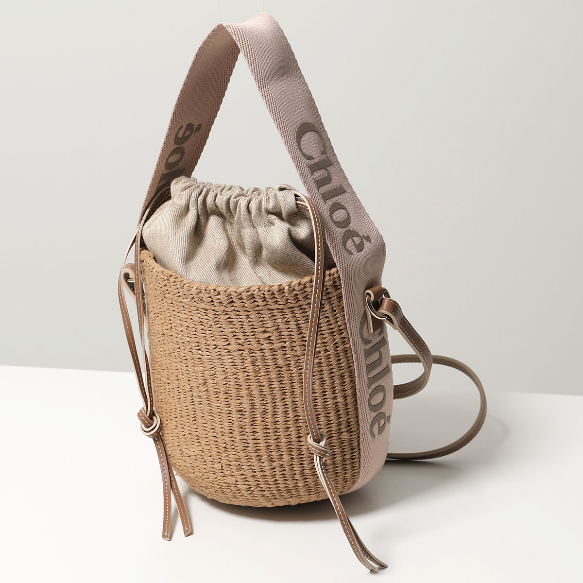 Chloe クロエ ハンドバッグ WOODY ウッディ スモールバスケット SMALL BASKET...