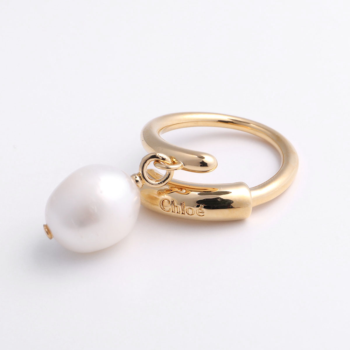 Chloe クロエ リング DARCEY ダーシー CHC22AFR53CPN レディース 指輪 パール 刻印ロゴ アクセサリー 105/Pearl｜s-musee｜02