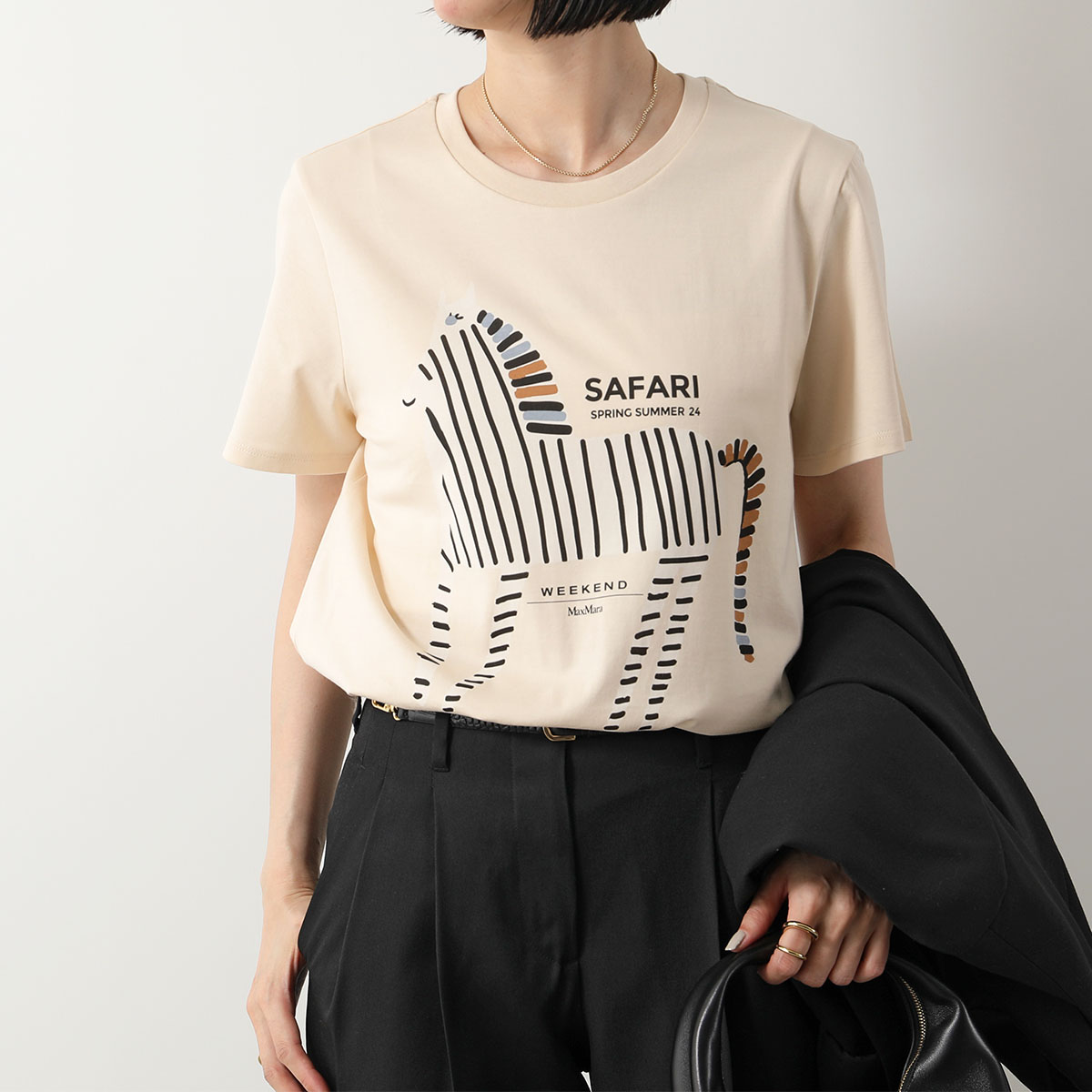 WEEKEND MAX MARA ウィークエンド マックスマーラ Tシャツ YEN レディース クル...