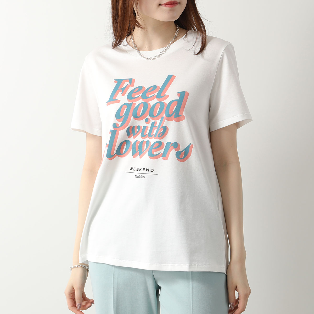 WEEKEND MAX MARA ウィークエンド マックスマーラ Tシャツ YEN レディース 半袖 カットソー クルーネック コットン カラー7色