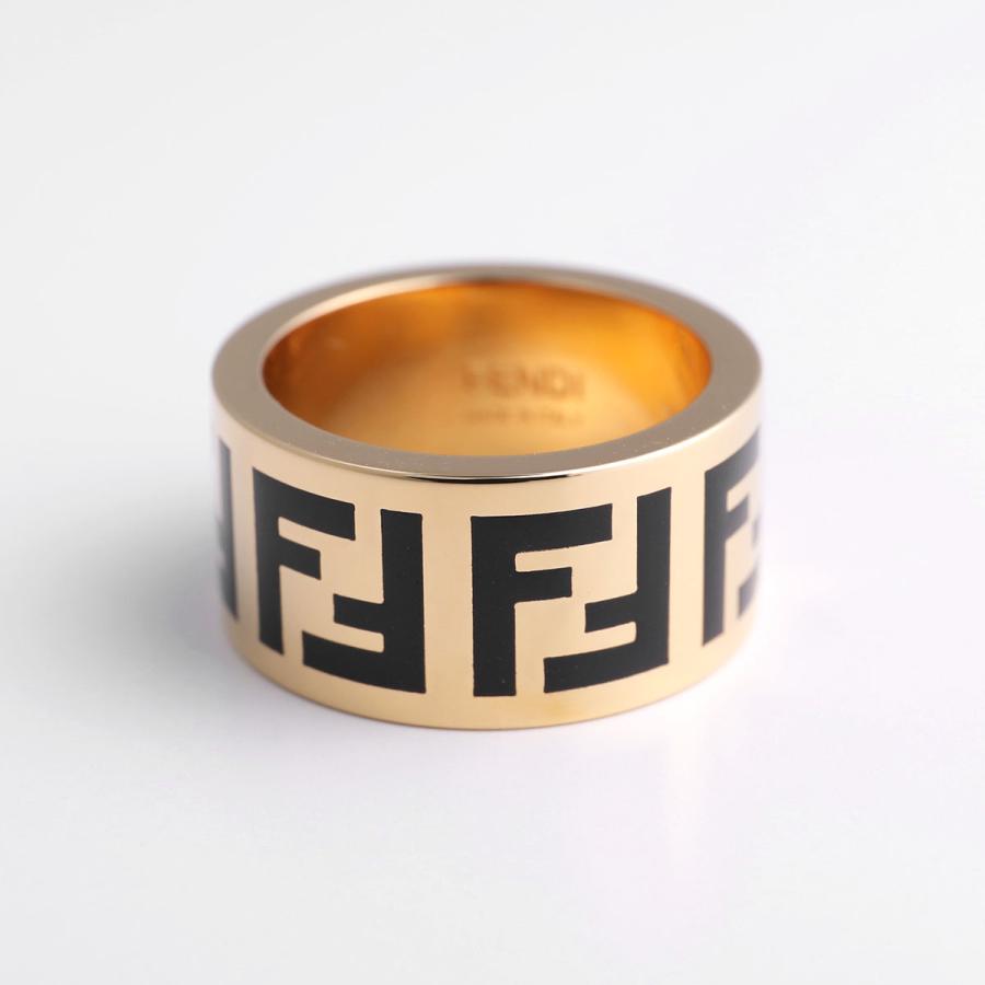 FENDI フェンディ リング 8AG945 TL9 レディース FFロゴ メタル アクセサリー 指輪 F0RNG/ORO-SOFT+NERO｜s-musee｜02