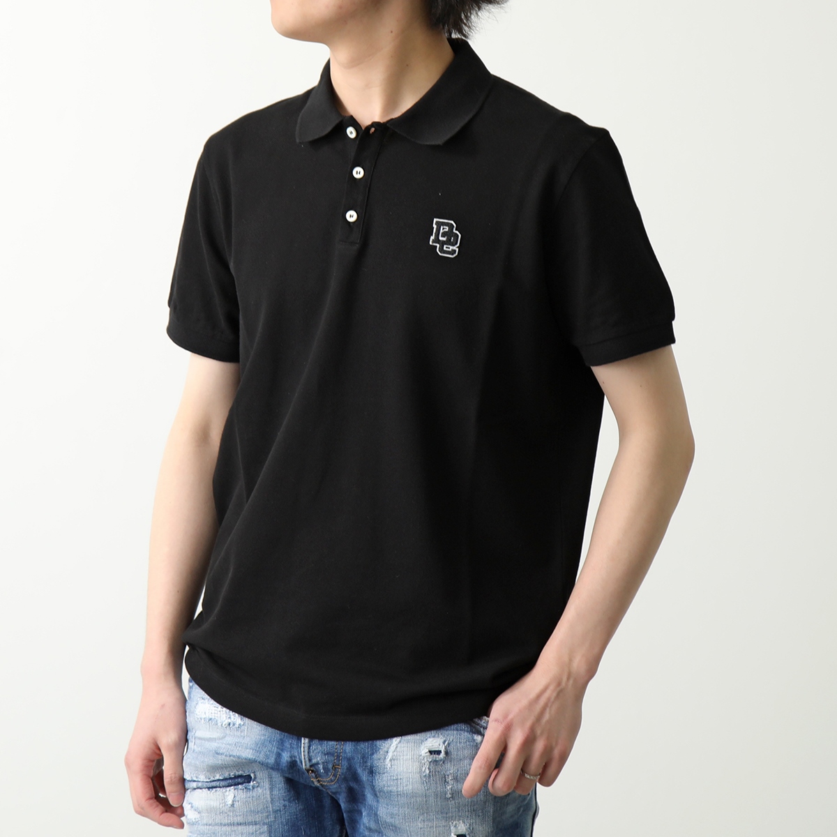 DSQUARED2 ディースクエアード ポロシャツ Tennis Fit Polo S74GL0078 S22743 メンズ 半袖 ロゴパッチ  コットン 900