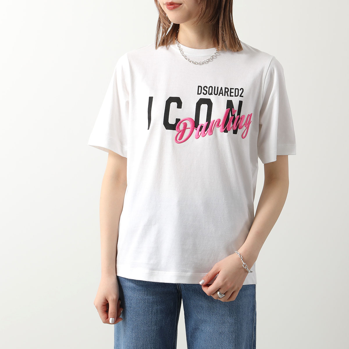 DSQUARED2 ディースクエアード Tシャツ ICON DARLING EASY FIT T-S...