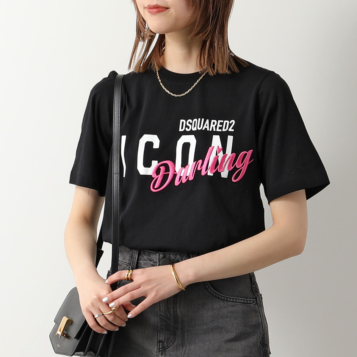 DSQUARED2 ディースクエアード Tシャツ ICON DARLING EASY FIT T-S...