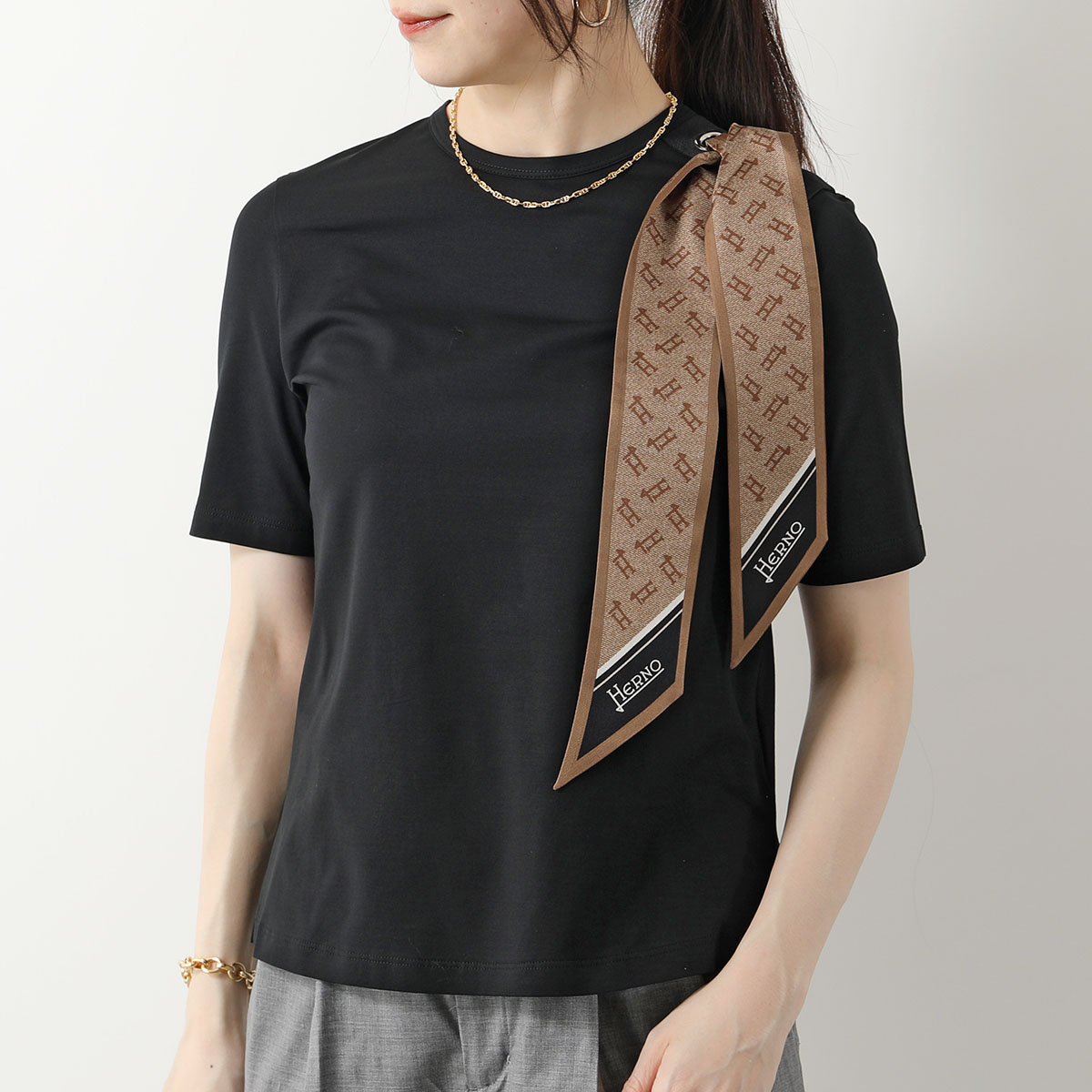 HERNO（ヘルノ） Tシャツ JG000219D 52003 レディース 半袖 クルー