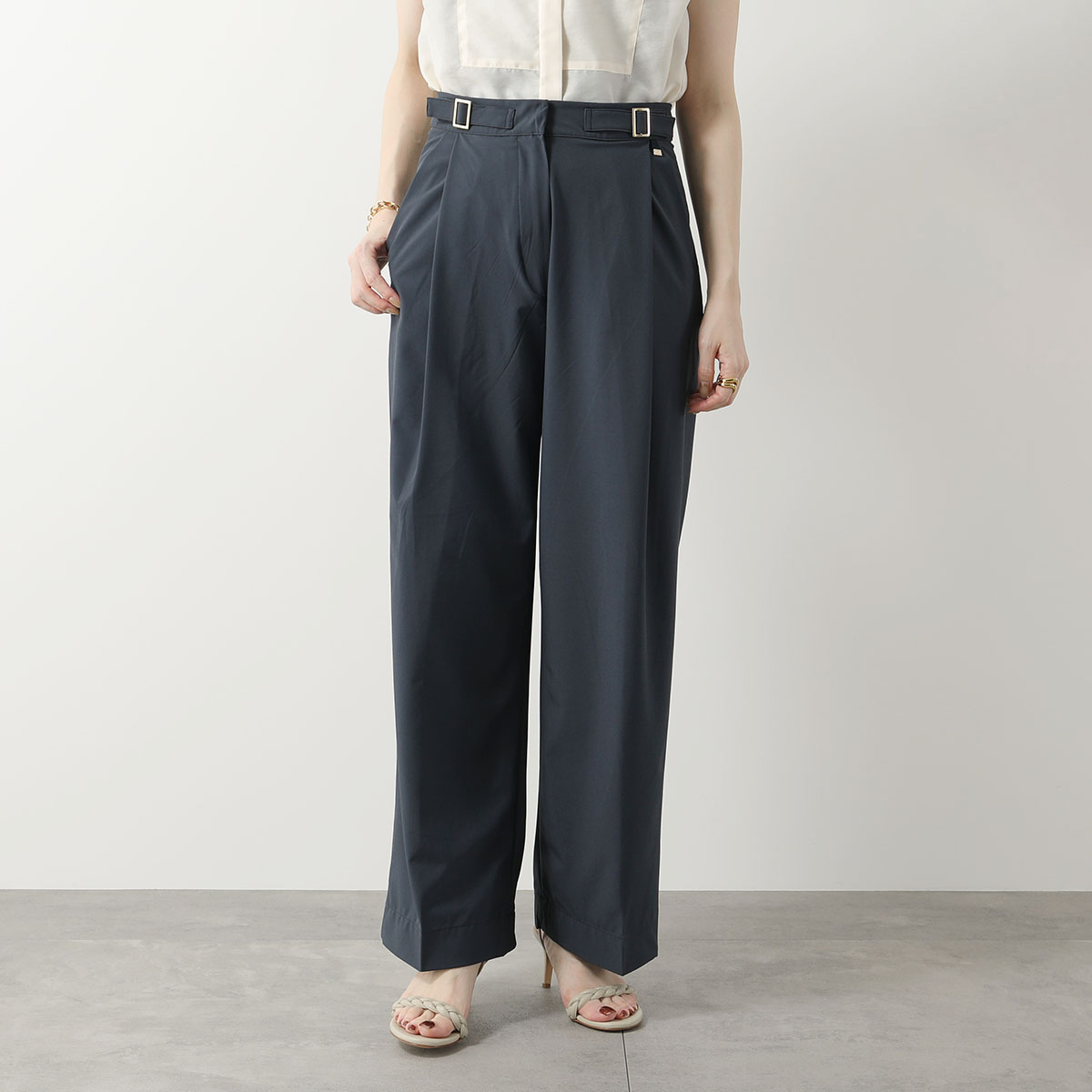 HERNO（ヘルノ） ワイドパンツ PT000039D 12609 レディース ストレッチ