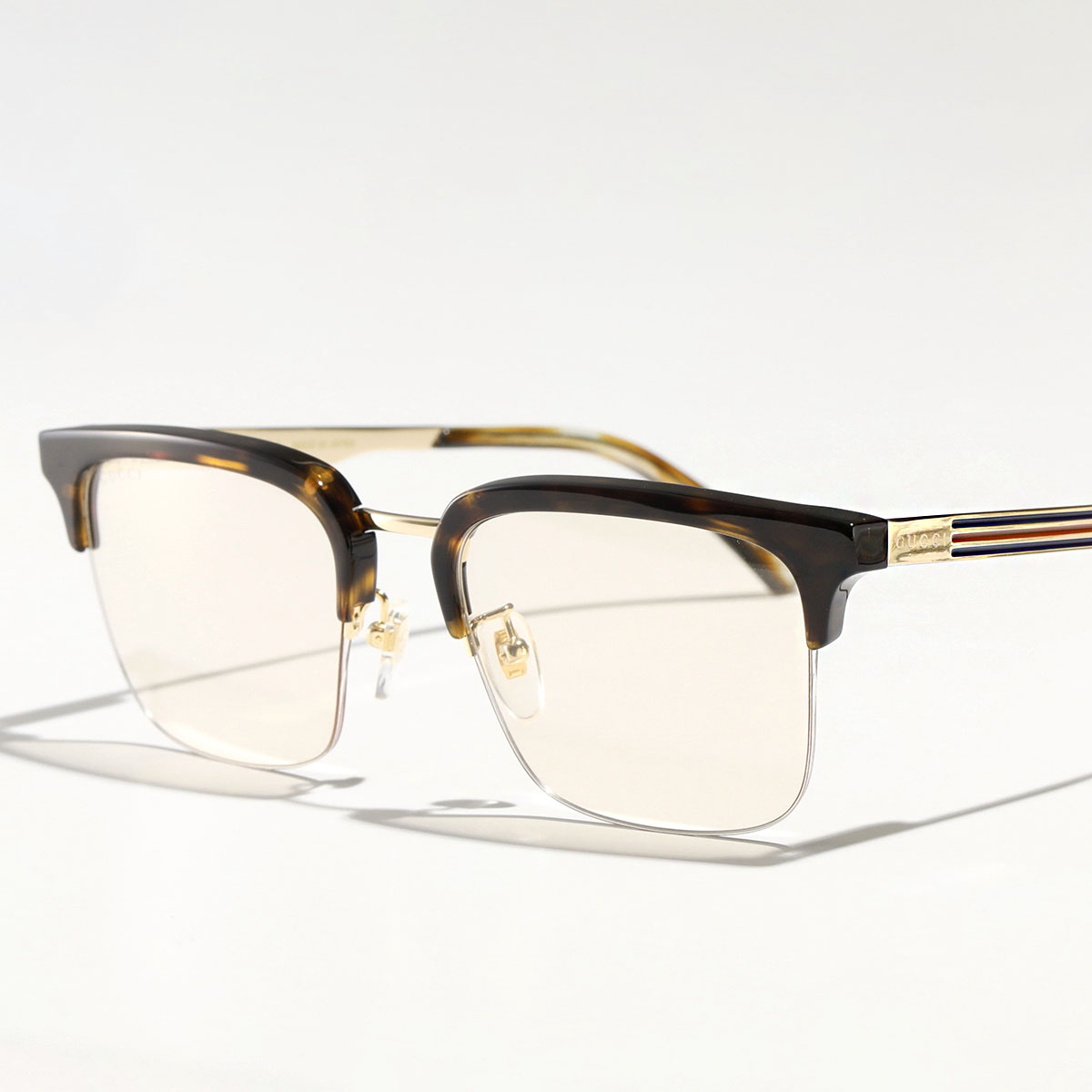 GUCCI グッチ サングラス GG1226S メンズ ウェリントン型 メガネ 眼鏡 ロゴ アイウェア 005/HAVANA-GOLD-YELLOW｜s-musee｜02