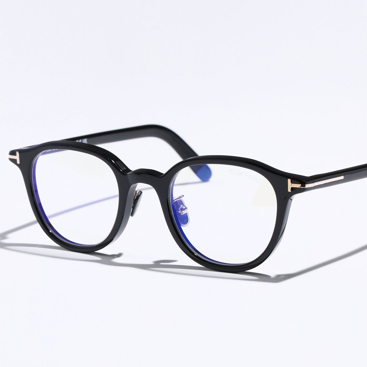 TOM FORD トムフォード メガネ TF5857-D-B レディース ボストン型 眼鏡 めがね 伊達メガネ ロゴ アイウェア ブルーライトカットレンズ 001｜s-musee｜02
