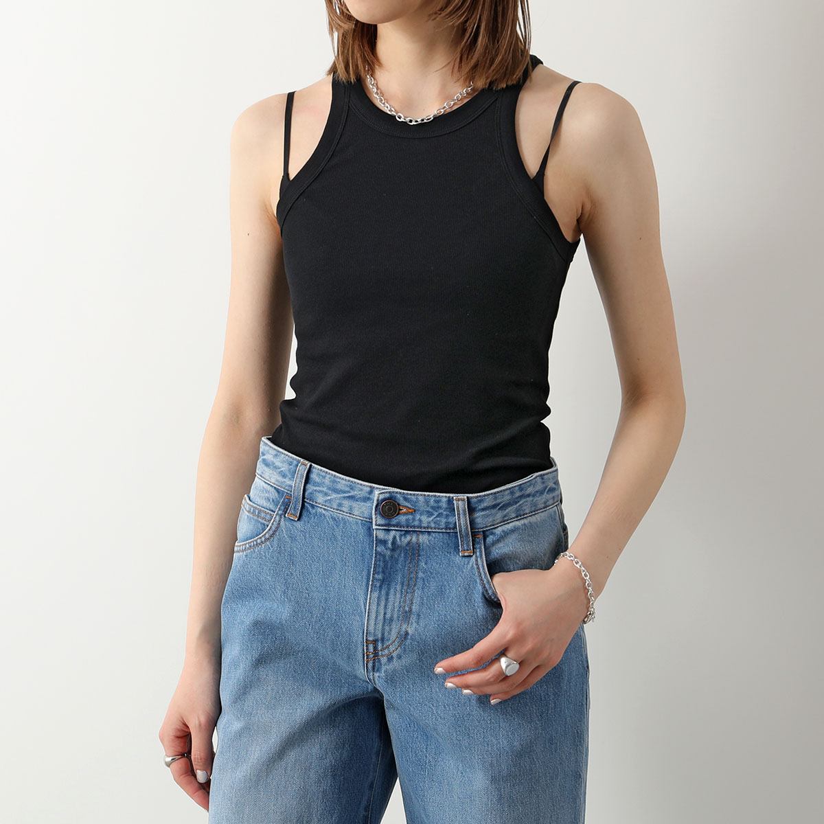 最新コレックション TOTEME 437 211 TANK RIB CURVED タンクトップ トーテム Toteme トップス