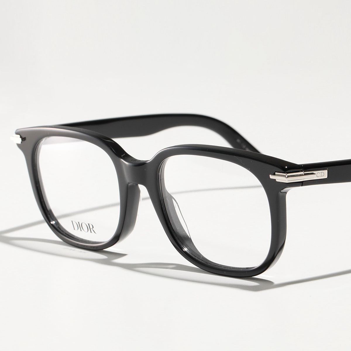 Dior メガネ DM50038I メンズ ウェリントン型 ロゴ アイウェア 黒縁メガネ 伊達メガネ...