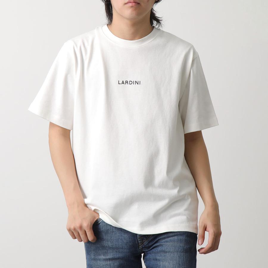 LARDINI ラルディーニ Tシャツ EQLTMC70 EQ62080 メンズ ブートニエール付き 半袖 カットソー クルーネック ロゴ コットン カラー2色｜s-musee｜02