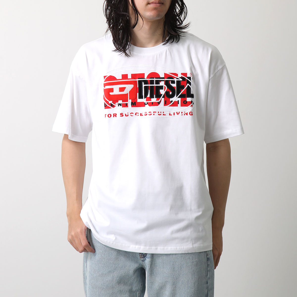 DIESEL ディーゼル 半袖 Tシャツ T-BOXT MAGLIETTA A12147 0PATI メンズ ロゴ クルーネック コットン カラー2色