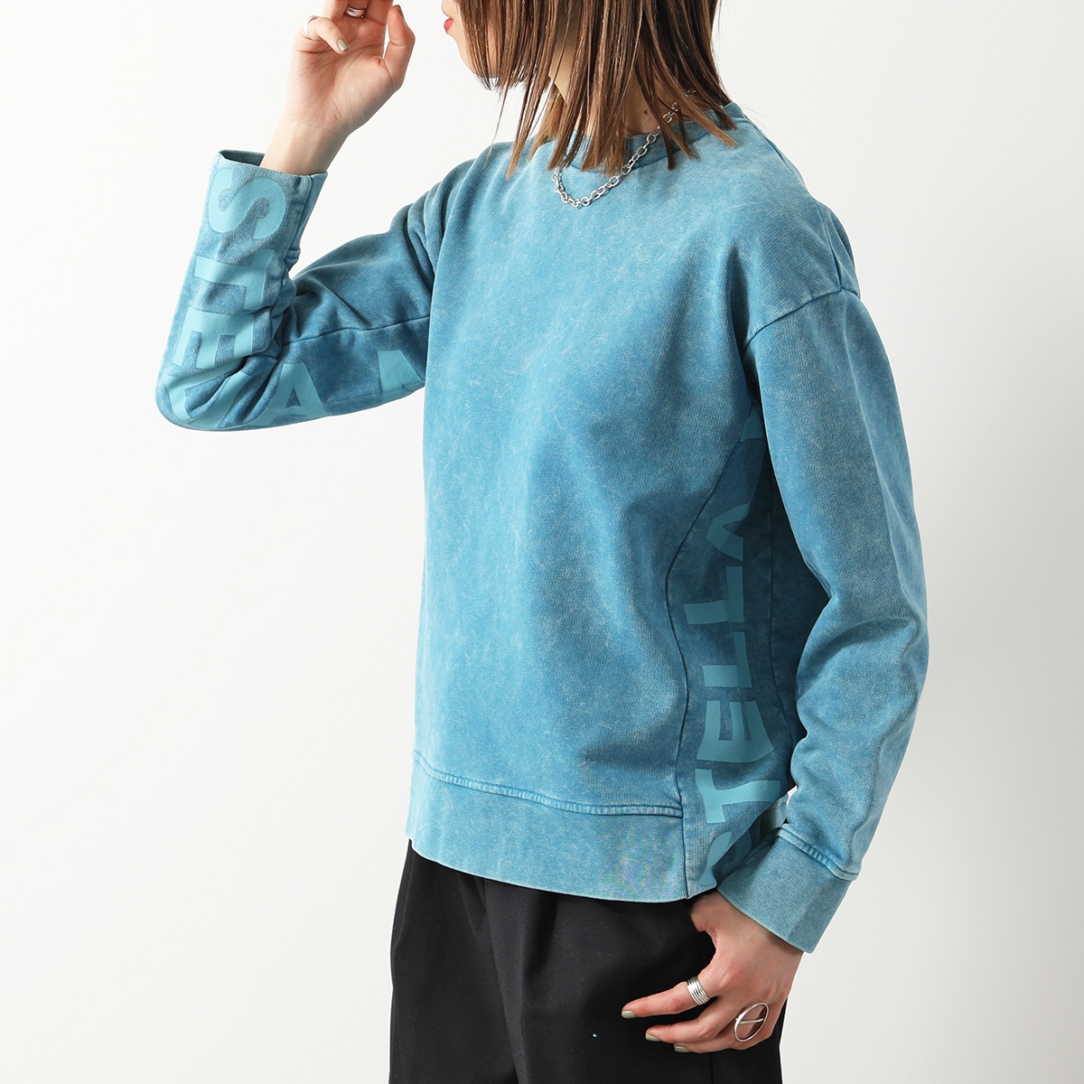 STELLA McCARTNEY KIDS ステラマッカートニー キッズ トレーナー TU4R00 Z0499 レディース ガールズ スウェット コットン クルーネック 長袖 ロゴ 614｜s-musee｜02