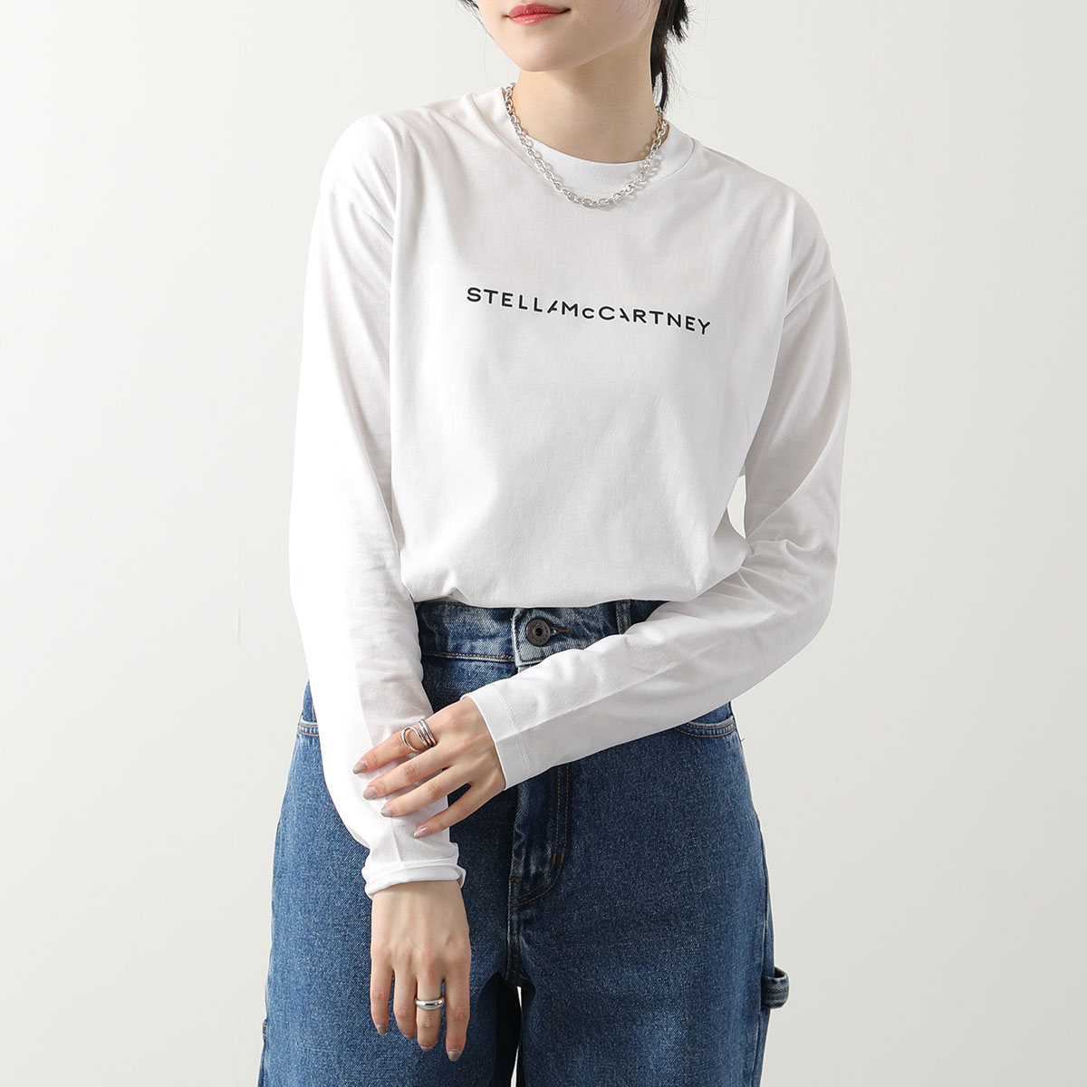 STELLA McCARTNEY ステラマッカートニー Tシャツ 60161 3SPY49 レディース 長袖 クルーネック カットソー ロンT  コットン ロゴT 9000/PURE-WHITE : 360409224 : インポートセレクトmusee - 通販 - Yahoo!ショッピング