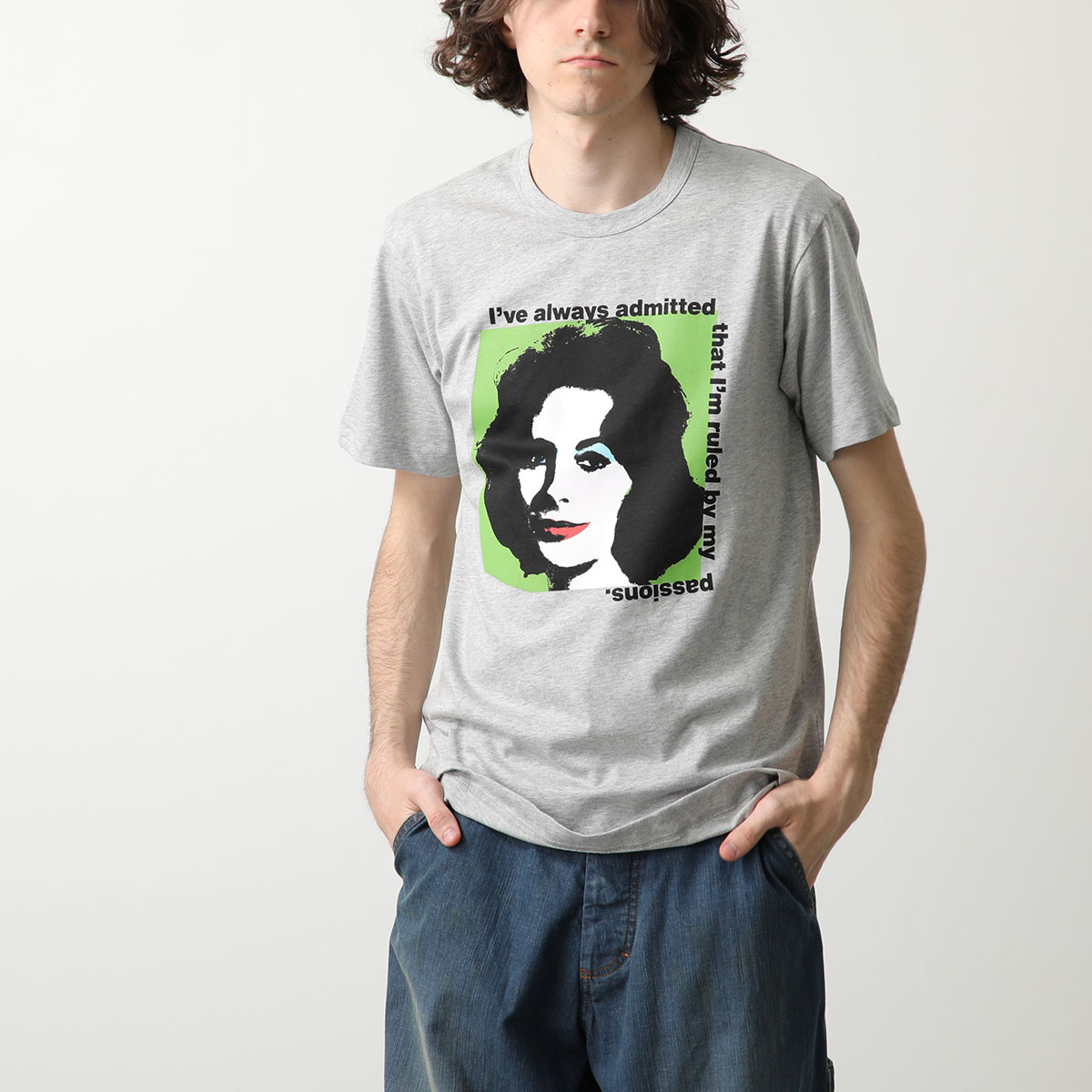 COMME des GARCONS SHIRT × Andy Warhol コムデギャルソン アンディ・ウォーホル コラボ 半袖 Tシャツ FM T003 S24 メンズ クルーネック カラー2色｜s-musee｜02