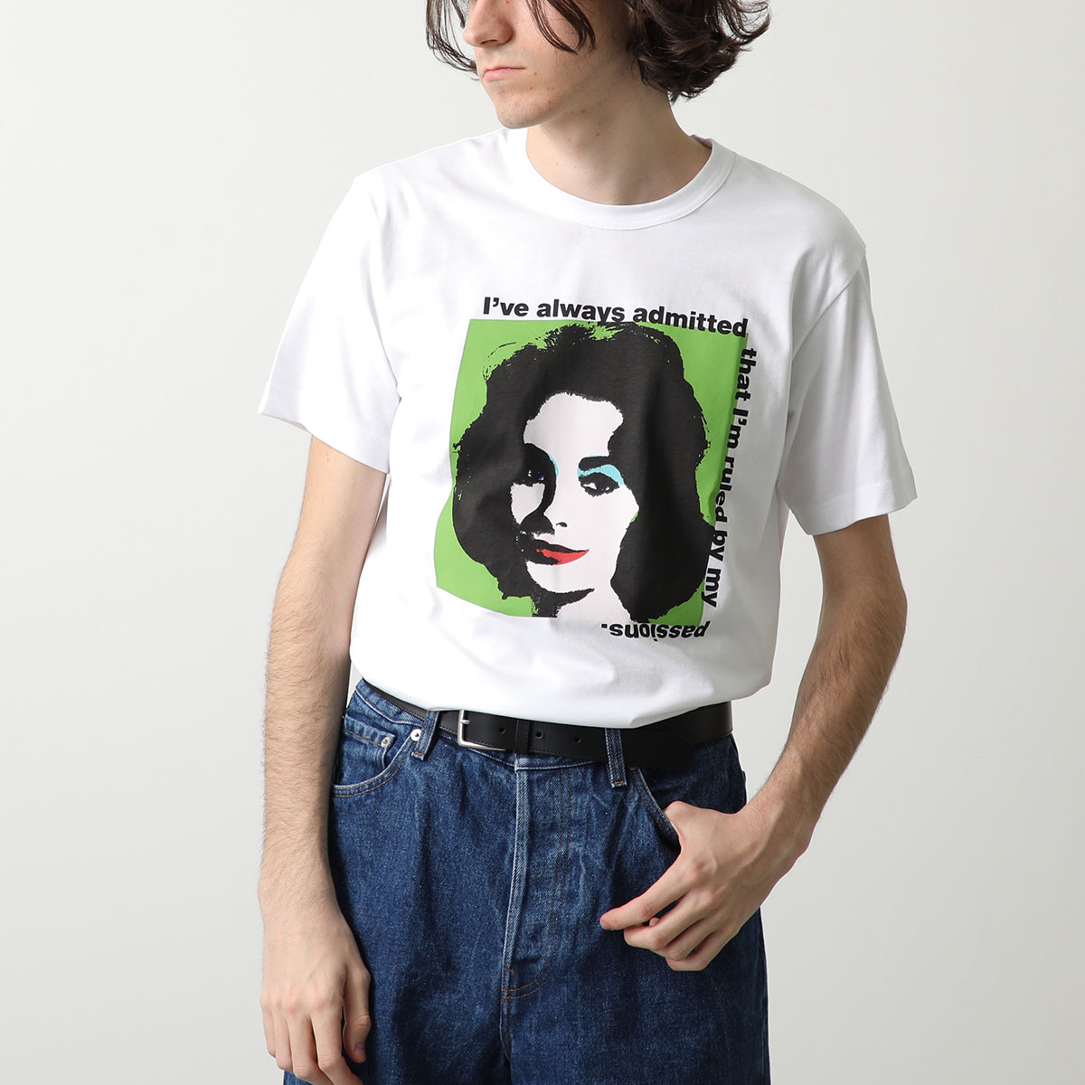 COMME des GARCONS SHIRT × Andy Warhol コムデギャルソン アンディ・ウォーホル コラボ 半袖 Tシャツ FM T003 S24 メンズ クルーネック カラー2色｜s-musee｜03