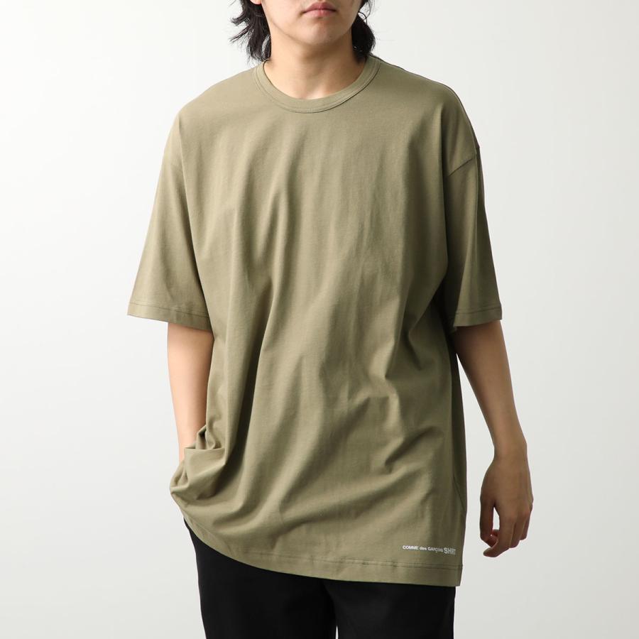 COMME des GARCONS SHIRT コムデギャルソン 半袖 Tシャツ FM T021 S24 メンズ クルーネック コットン ロゴT オーバーサイズ カラー3色｜s-musee｜04