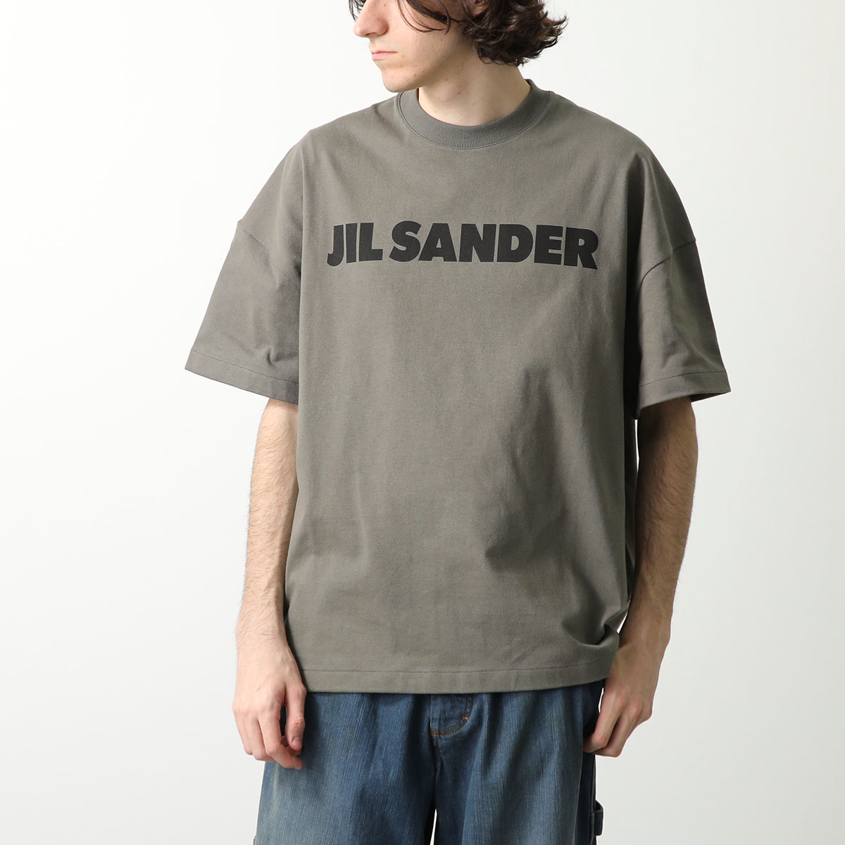 JIL SANDER ジルサンダー Tシャツ J21GC0001 J20215 メンズ 半袖 カットソー ロゴT コットン クルーネック カラー2色｜s-musee｜03