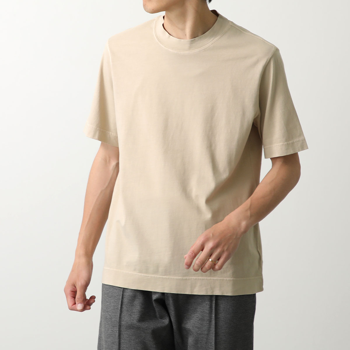 CIRCOLO 1901 チルコロ 半袖 Tシャツ CN4299 メンズ コットン セミモックネック...