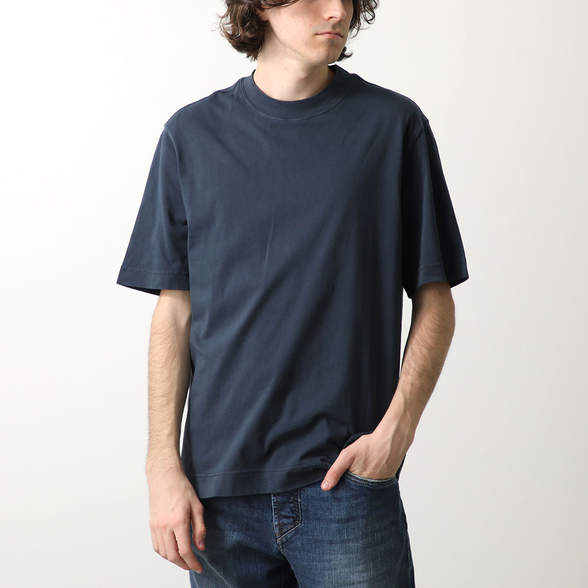 CIRCOLO 1901 チルコロ 半袖 Tシャツ CN4299 メンズ コットン セミモックネック...