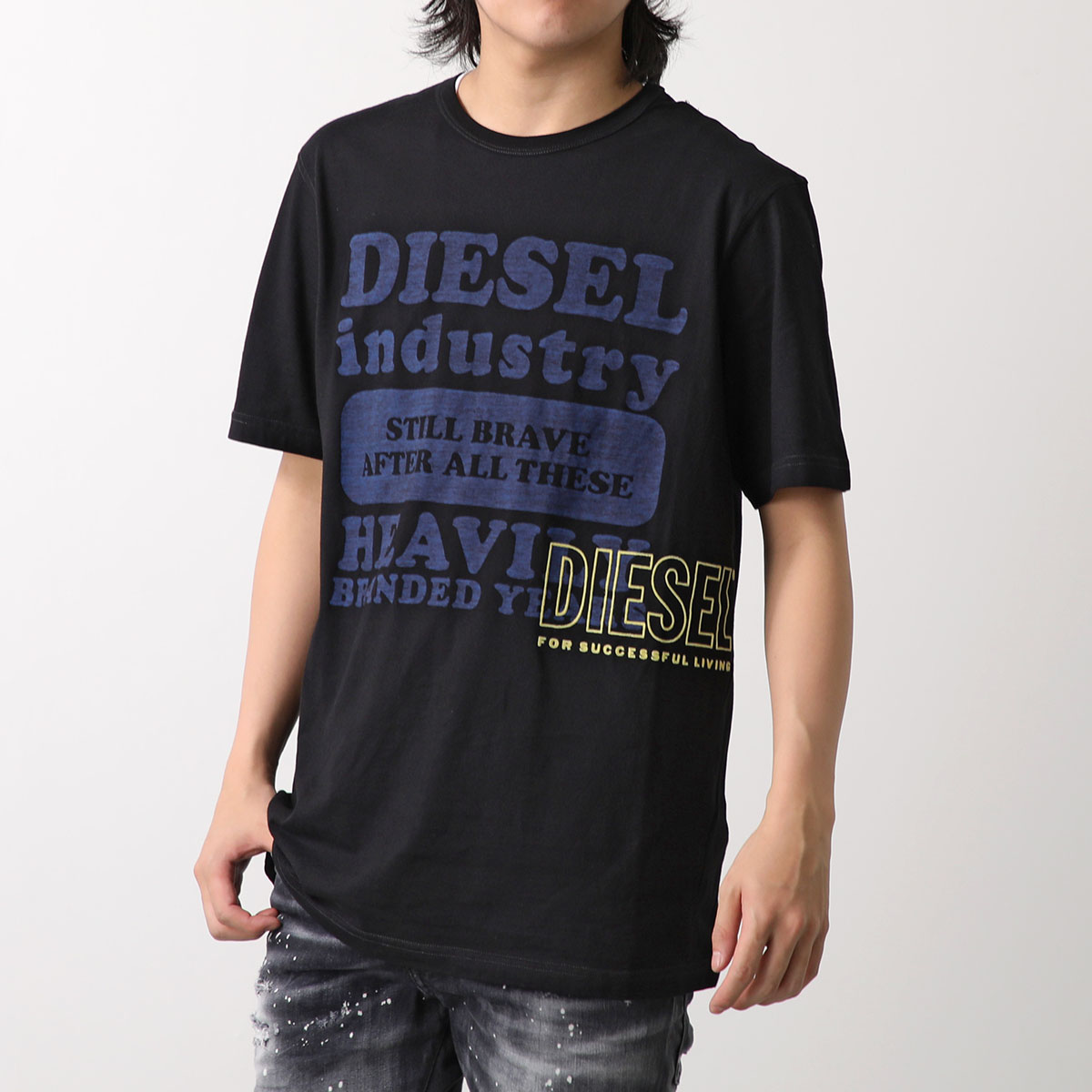 DIESEL ディーゼル Tシャツ T Just N9 A12355 0KKAK メンズ トップス ロゴ クルーネック レギュラーフィット カラー2色｜s-musee｜03