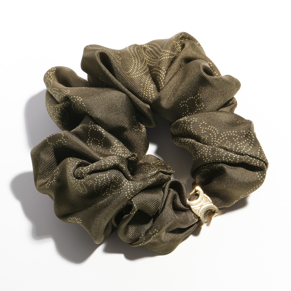 CELINE セリーヌ シュシュ Scrunchy Bandana 460SA2SIB.15KO レディース トリオンフ シルク ロゴ  ヘアアクセサリー Khaki-Gold : 360412608 : インポートセレクトmusee - 通販 - Yahoo!ショッピング