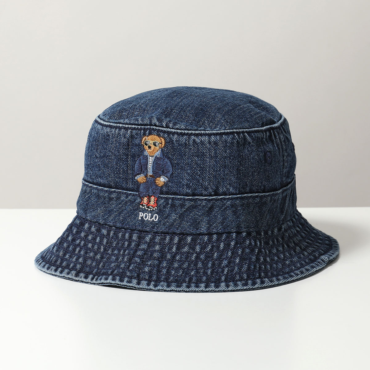 POLO Ralph Lauren ポロ ラルフローレン バケットハット BEAR BUCKET HAT 710935295 メンズ ポロベア デニム 刺繍 ロゴ 帽子 001/BLUE｜s-musee｜02
