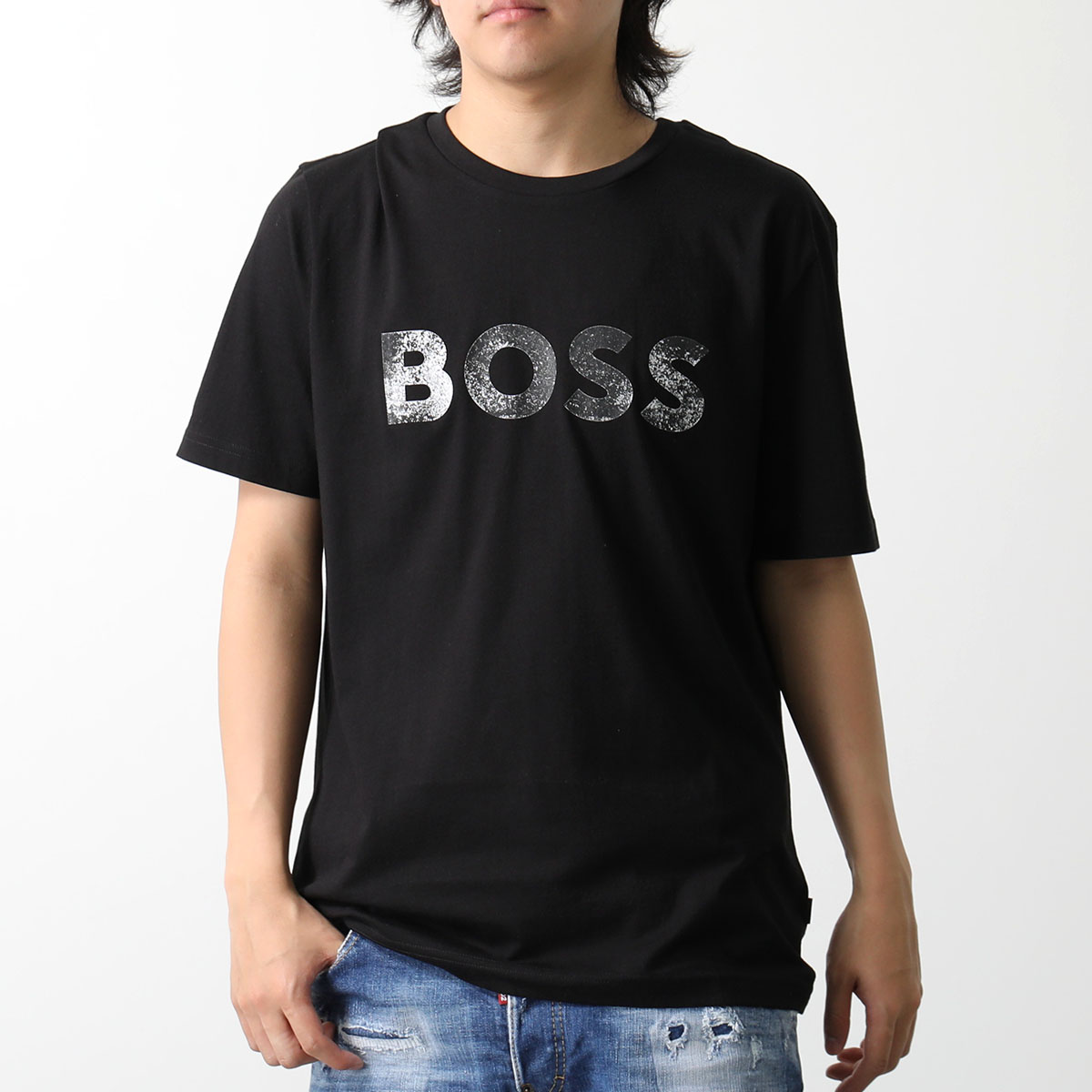 HUGO BOSS ヒューゴボス Tシャツ 50515997 メンズ 半袖 クルーネック カットソー コットン ロゴ カラー2色｜s-musee｜02