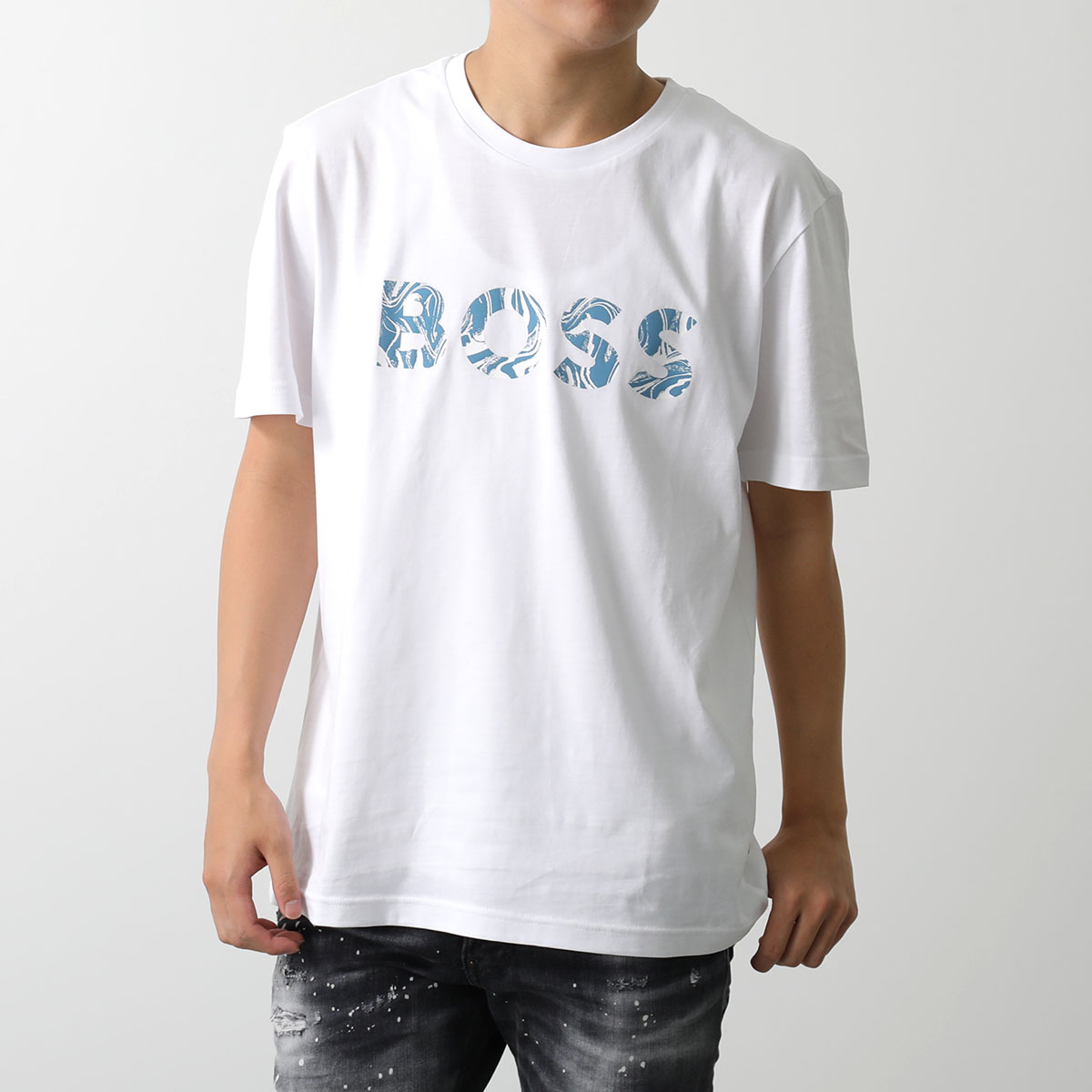 HUGO BOSS ヒューゴボス Tシャツ 50515997 メンズ 半袖 クルーネック カットソー コットン ロゴ カラー2色｜s-musee｜03