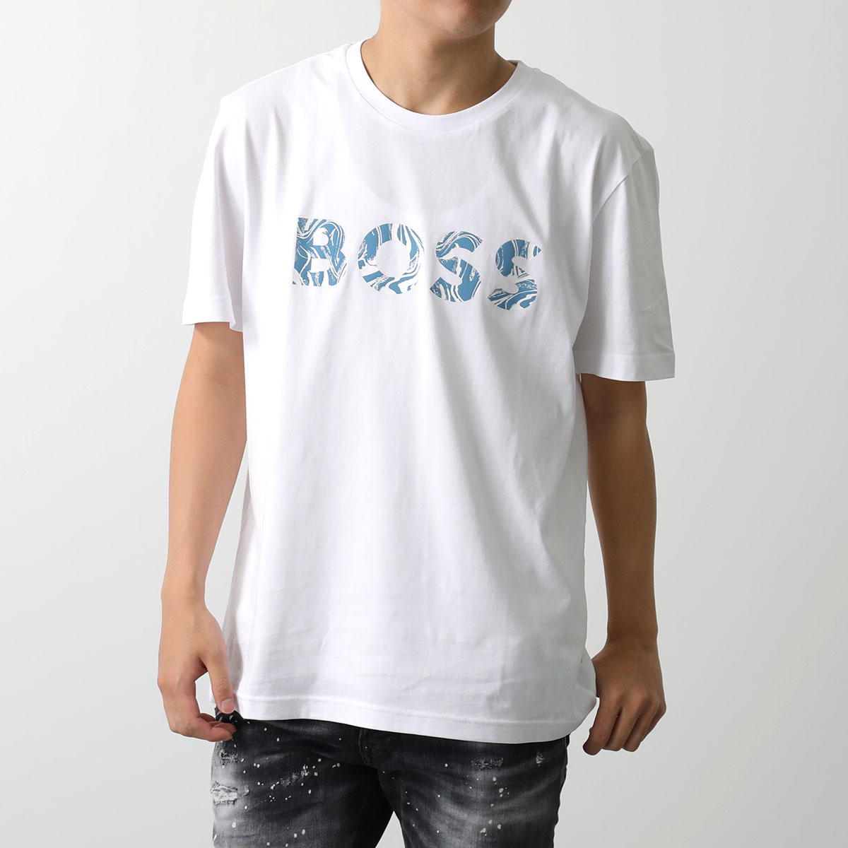 HUGO BOSS Tシャツ 50515997 メンズ クルーネック コットン ロゴ カラー2色 ヒ...