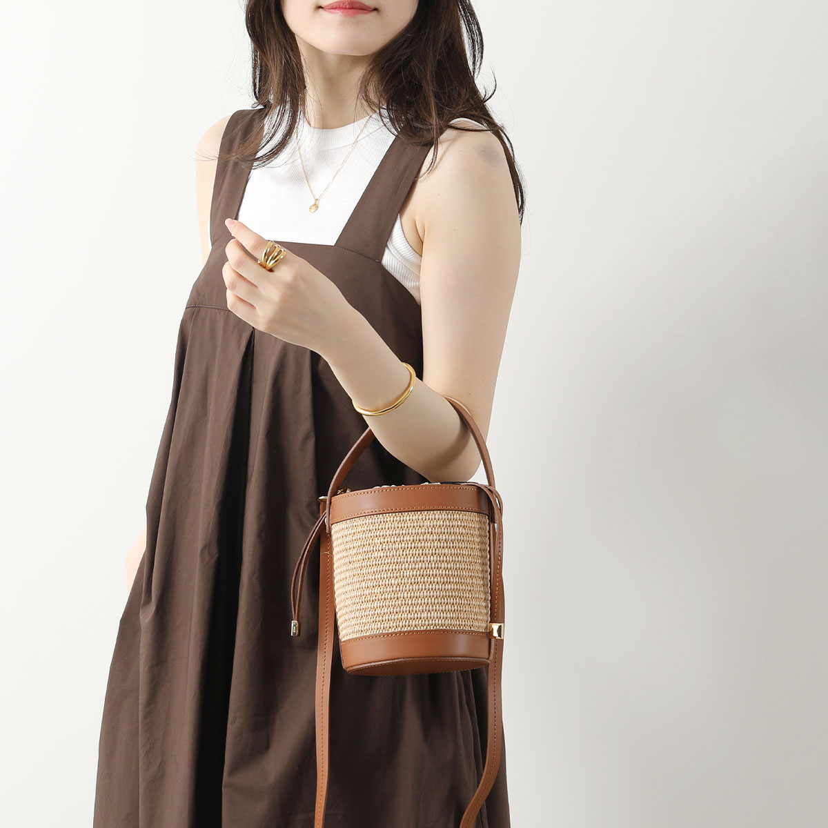 andrea cardone アンドレアカルドネ かごバッグ 1578 rafia