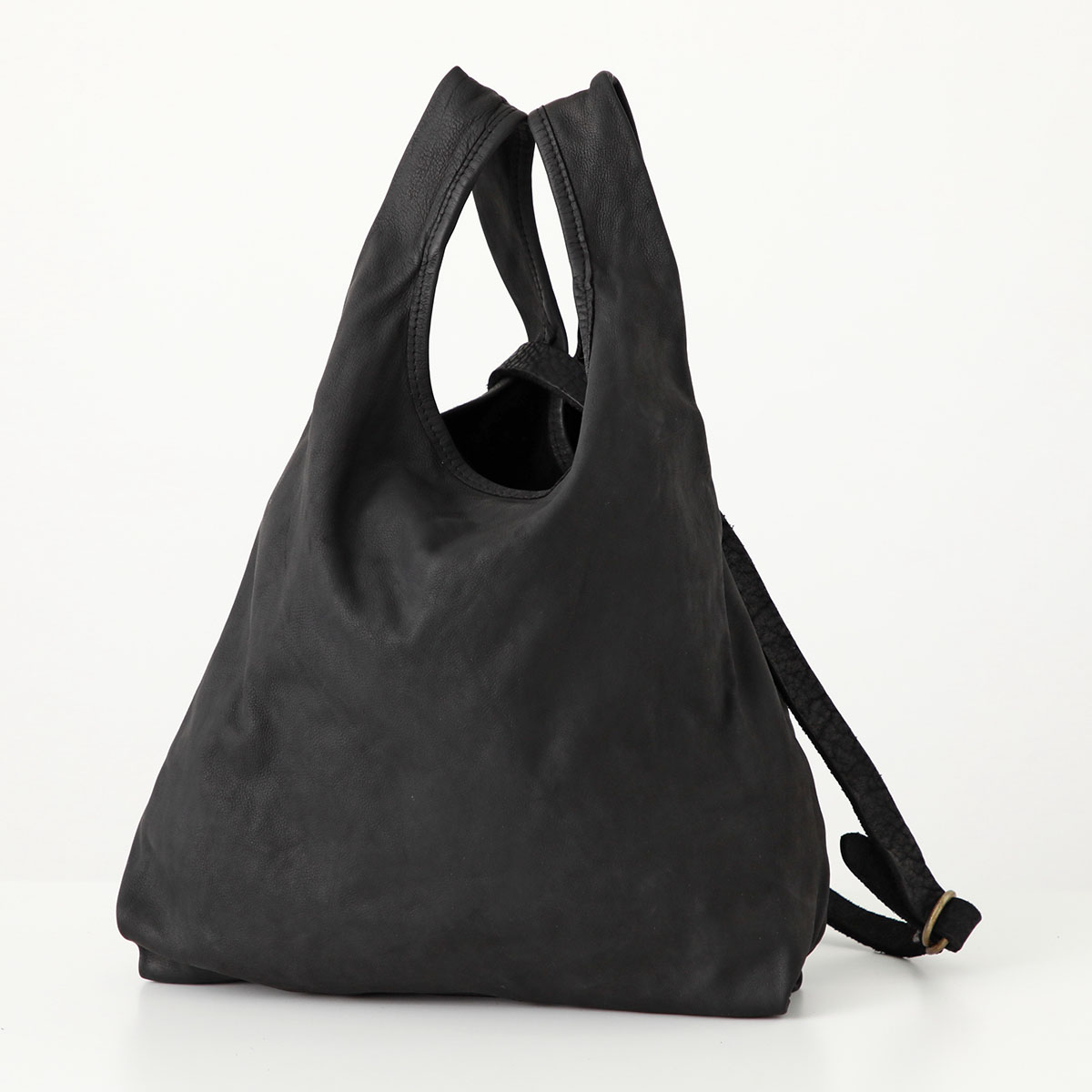 GUIDI グイディ トートバッグ MEDIUM LEATHER SHOPPER CA01 メンズ カーフレザー メタルロゴプレート 鞄 BLKT｜s-musee｜02