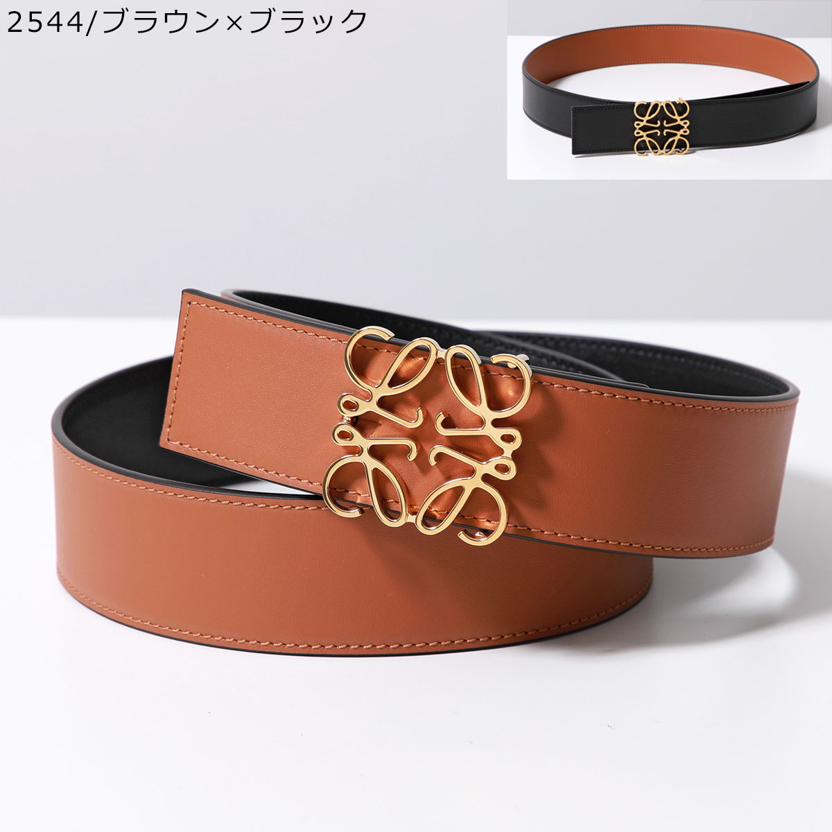 LOEWE ロエベ ベルト ANAGRAM BELT 515.01.010 E619238X12 メ...