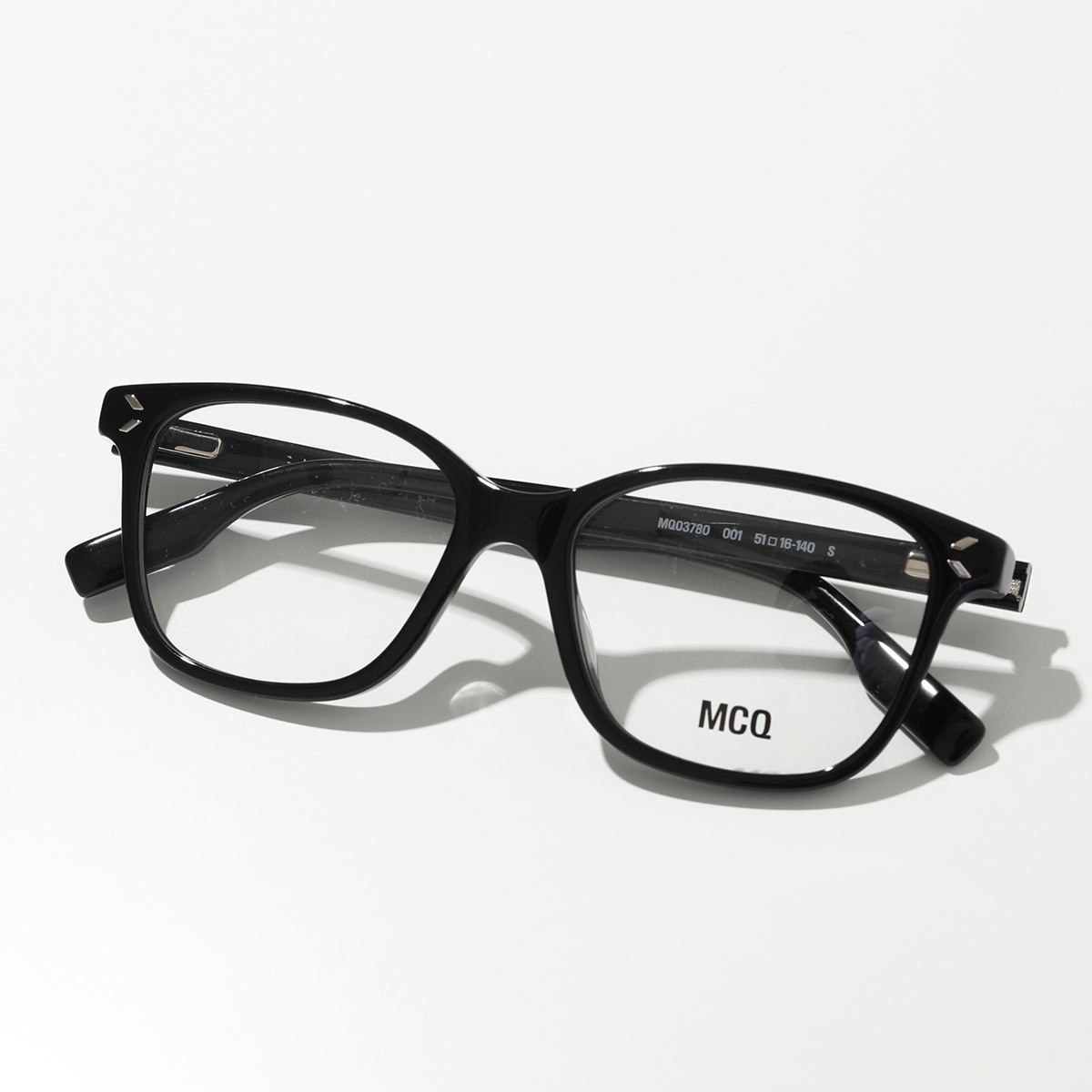 MCQ ALEXANDER MCQUEEN マックキュー アレキサンダー・マックイーン メガネ MQ0378O レディース スクエア型 伊達メガネ アイウェア 001/BLACK-BLACK｜s-musee｜02