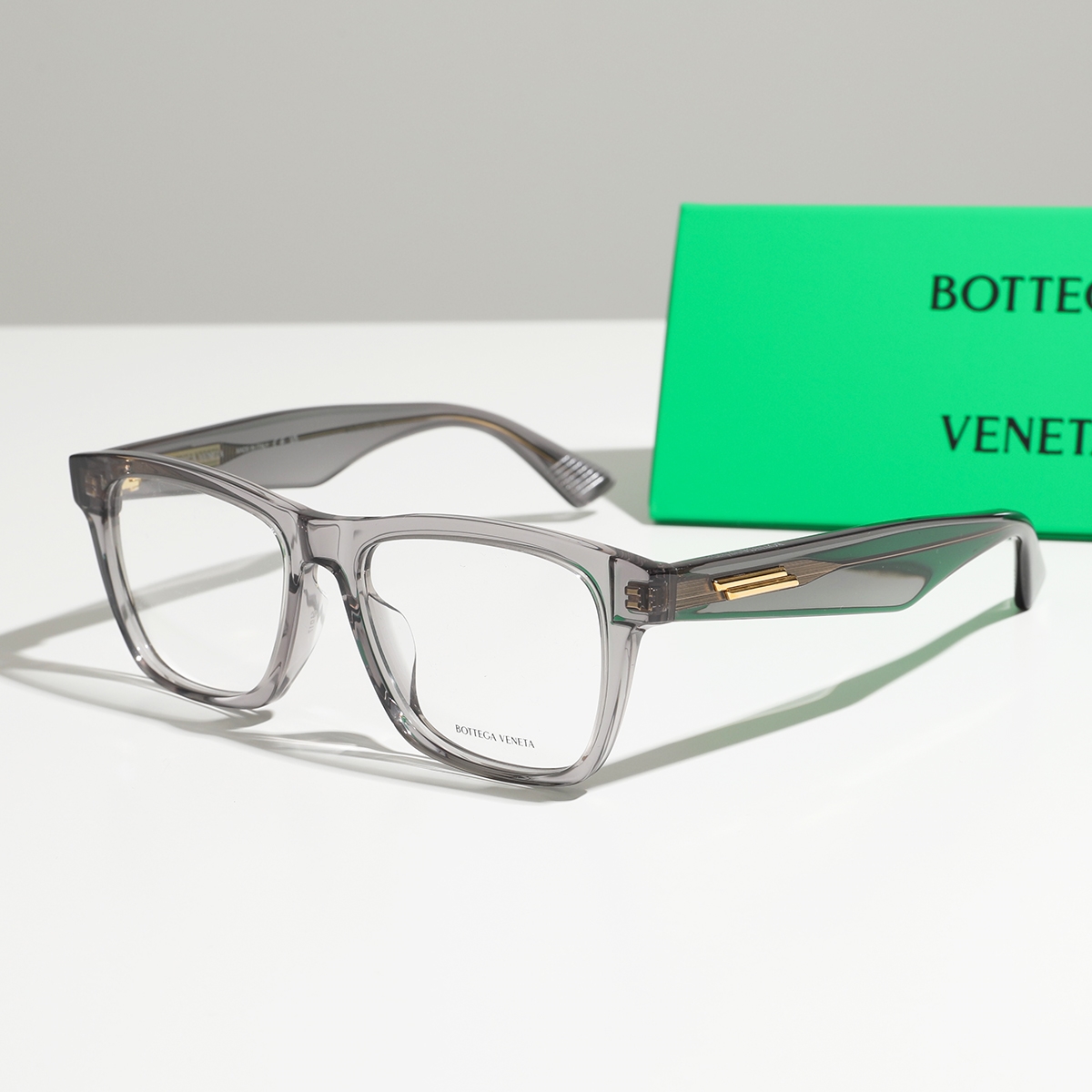 BOTTEGA VENETA ボッテガヴェネタ メガネ BV1120OA メンズ スクエア型 伊達メガネ めがね アイウェア 003/GREY-GREY-TRANSPARENT｜s-musee｜02