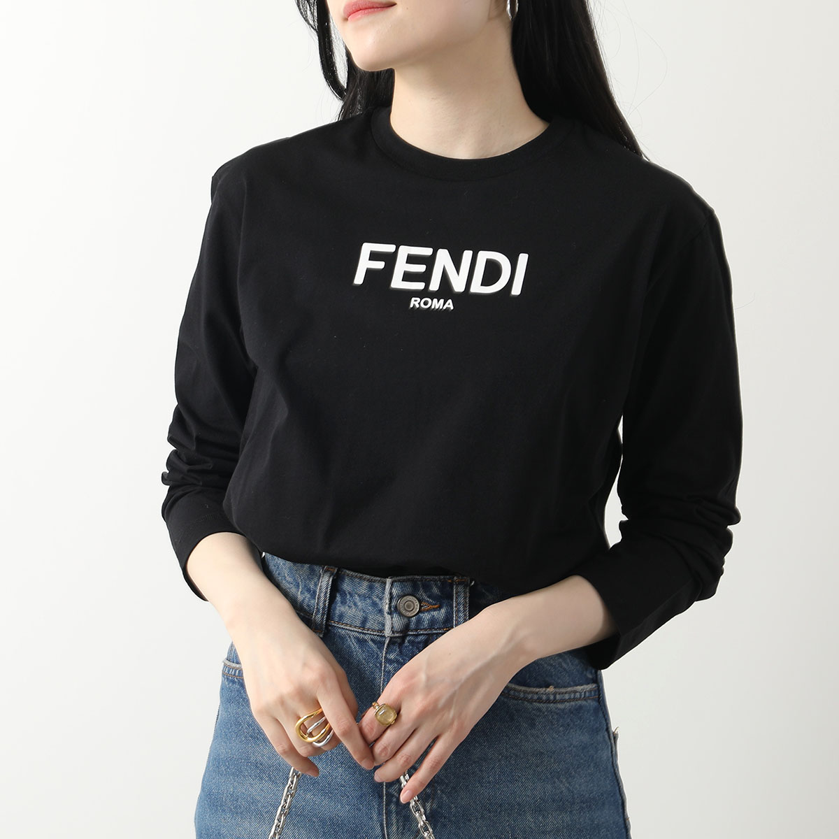 FENDI KIDS フェンディ キッズ Tシャツ JUI154 7AJ レディース ガールズ 長袖...