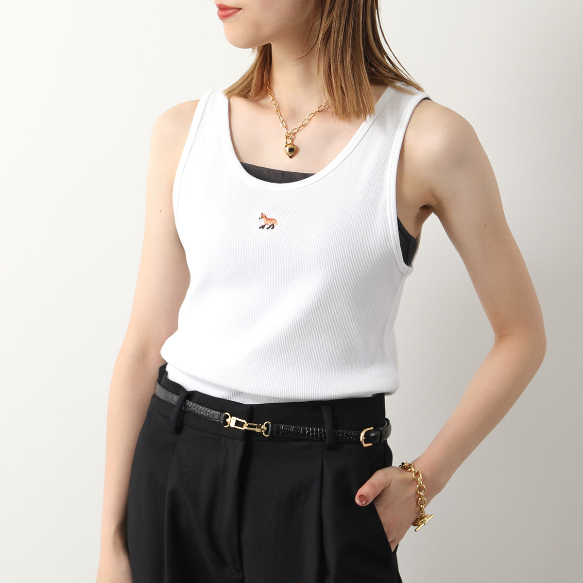 BABY FOX RIBBED TANK TOP（タンクトップ）｜Maison Kitsune