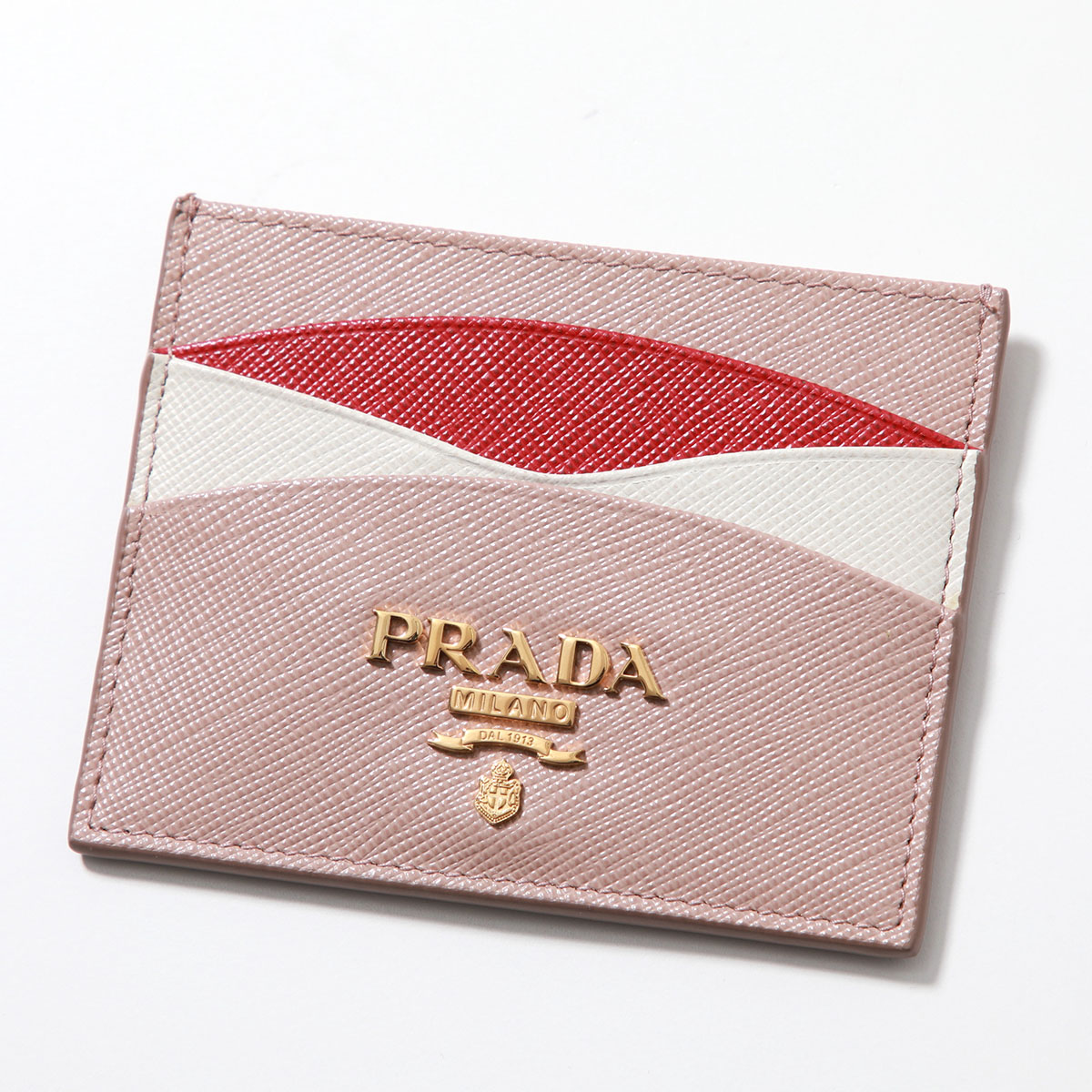 PRADA プラダ カードケース 1MC025 ZLP レディース 名刺入れ パスケース サフィアーノレザー カラーブロック メタルロゴ カラー2色