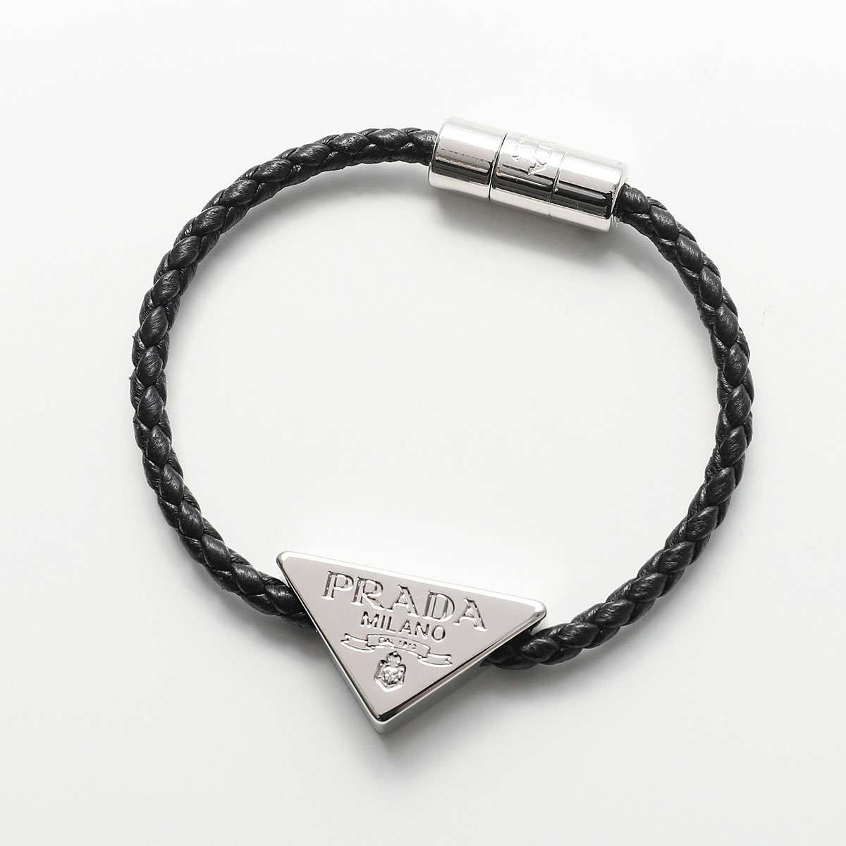 PRADA（プラダ） ブレスレット 1IB350 038 メンズ ナッパレザー メタル